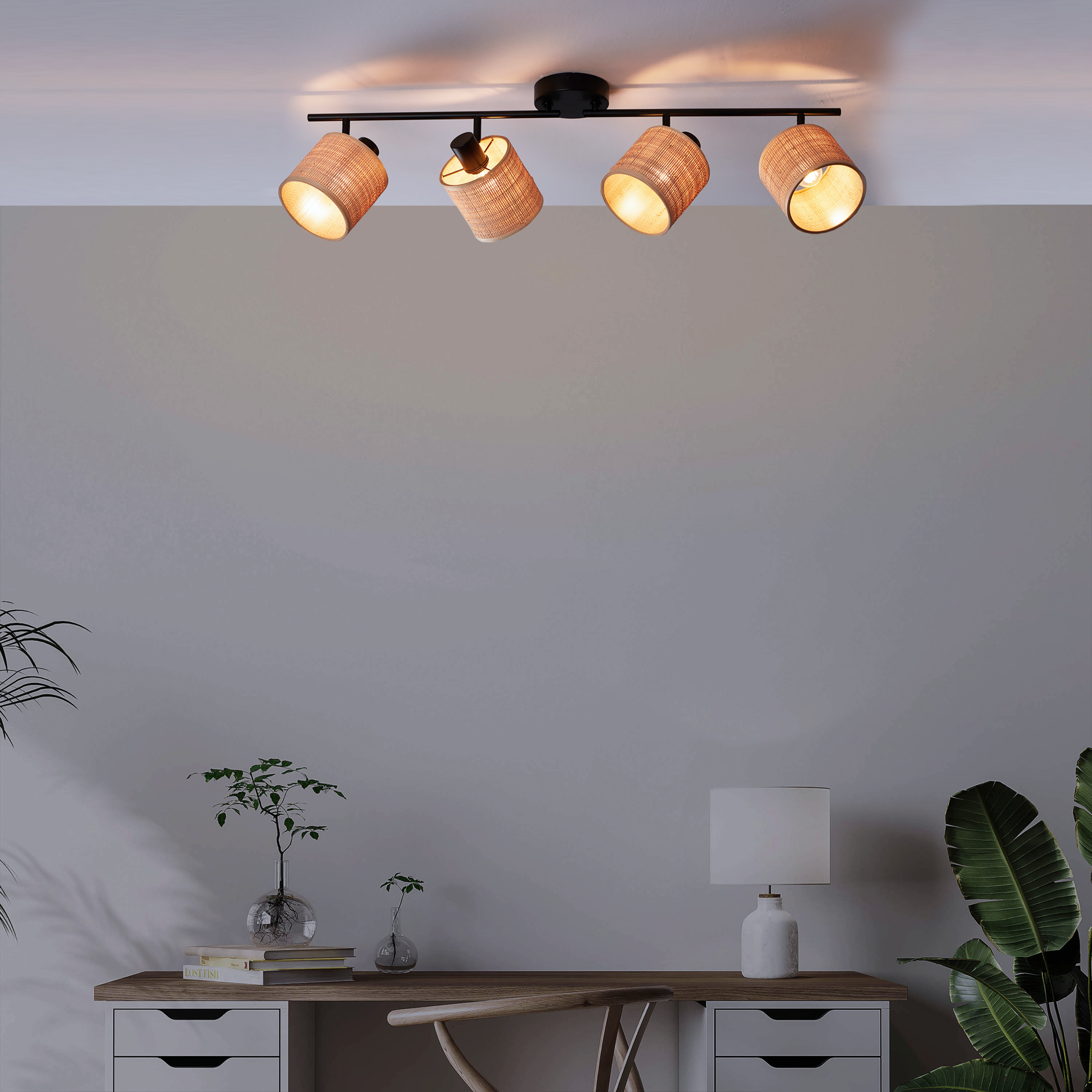 Foco decorativo INSPIRE CARVI 4 luzes 76 cm metal - 16