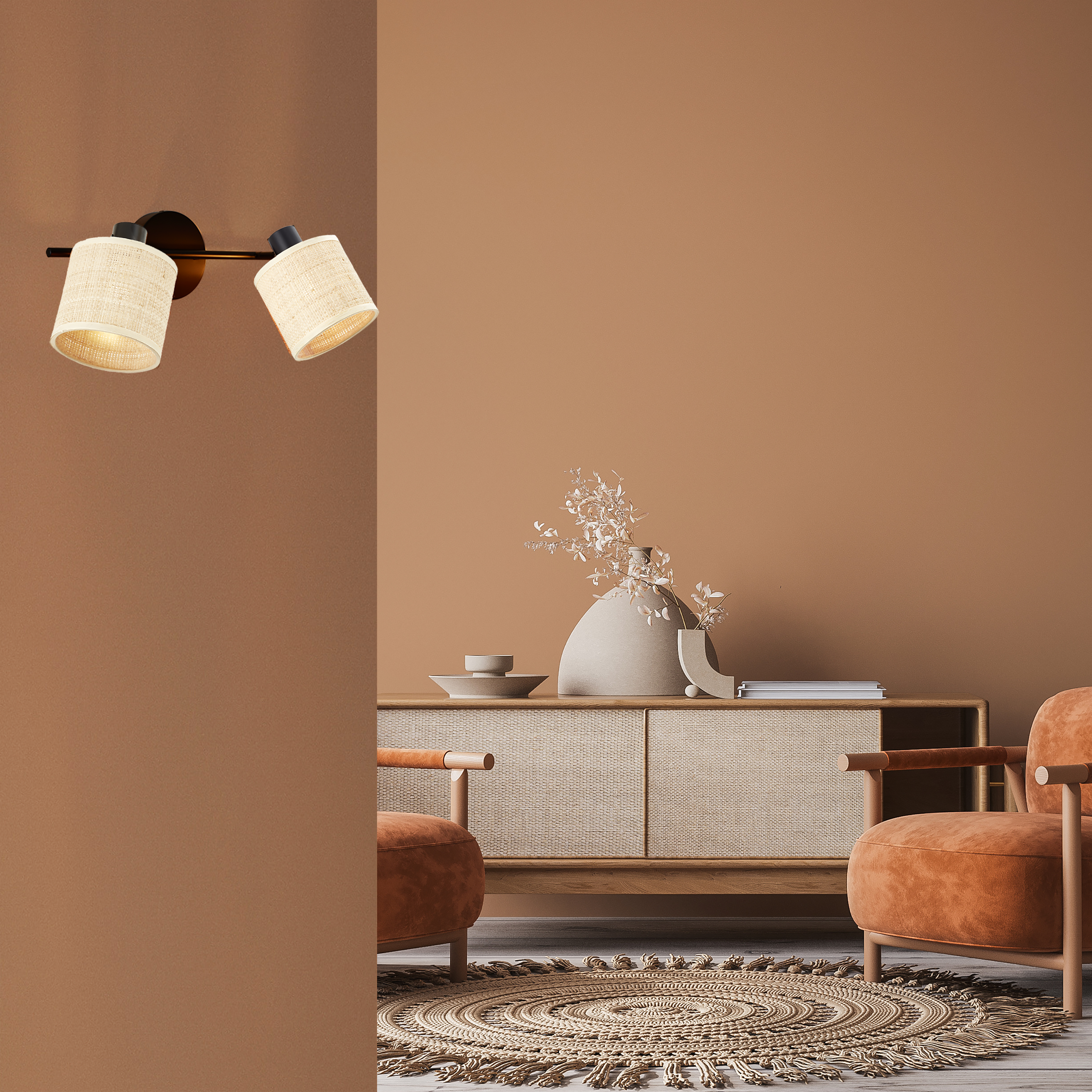 Foco decorativo INSPIRE CARVI 2 luzes 50 cm metal - 15