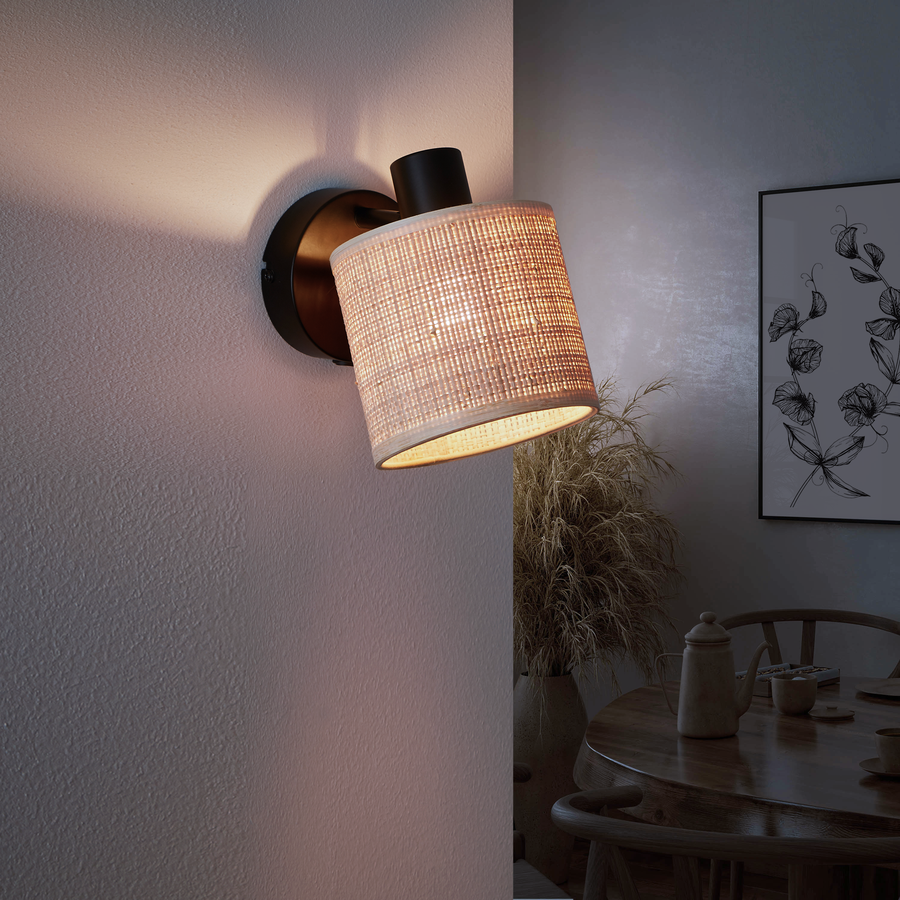 Foco decorativo INSPIRE CARVI E14 17cm 1 luz preto - 18