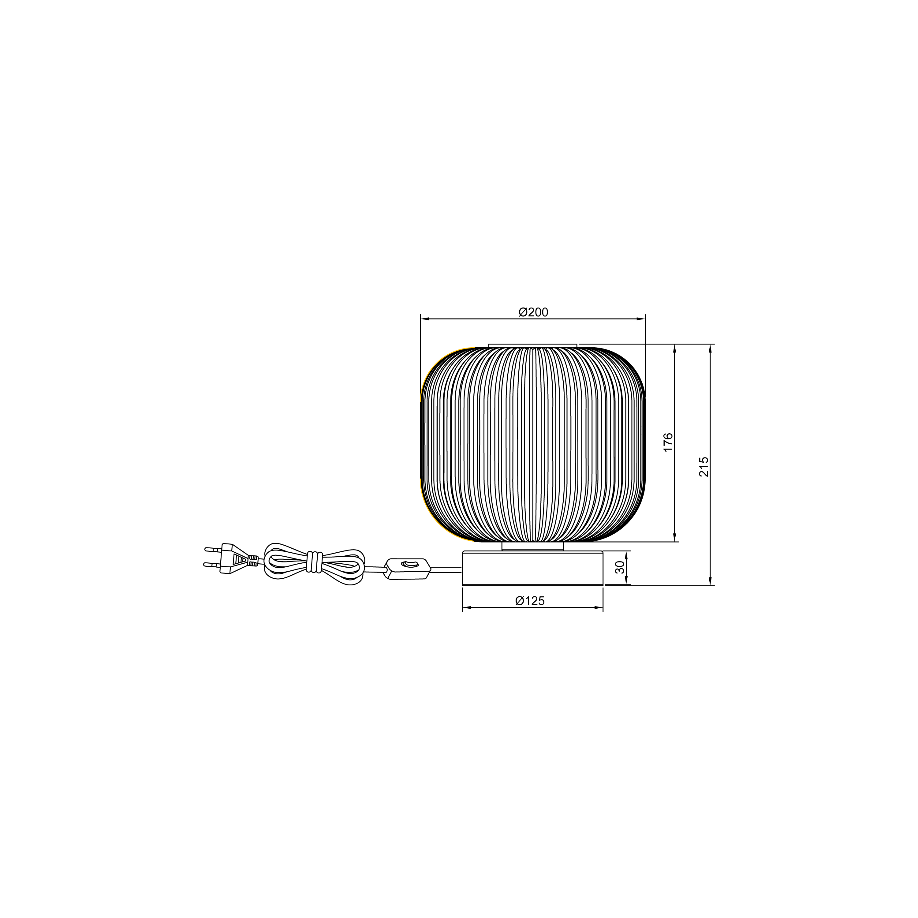 Lampe Dipsy, acier, transparent, H.21.5 cm INSPIRE, E27 - 6