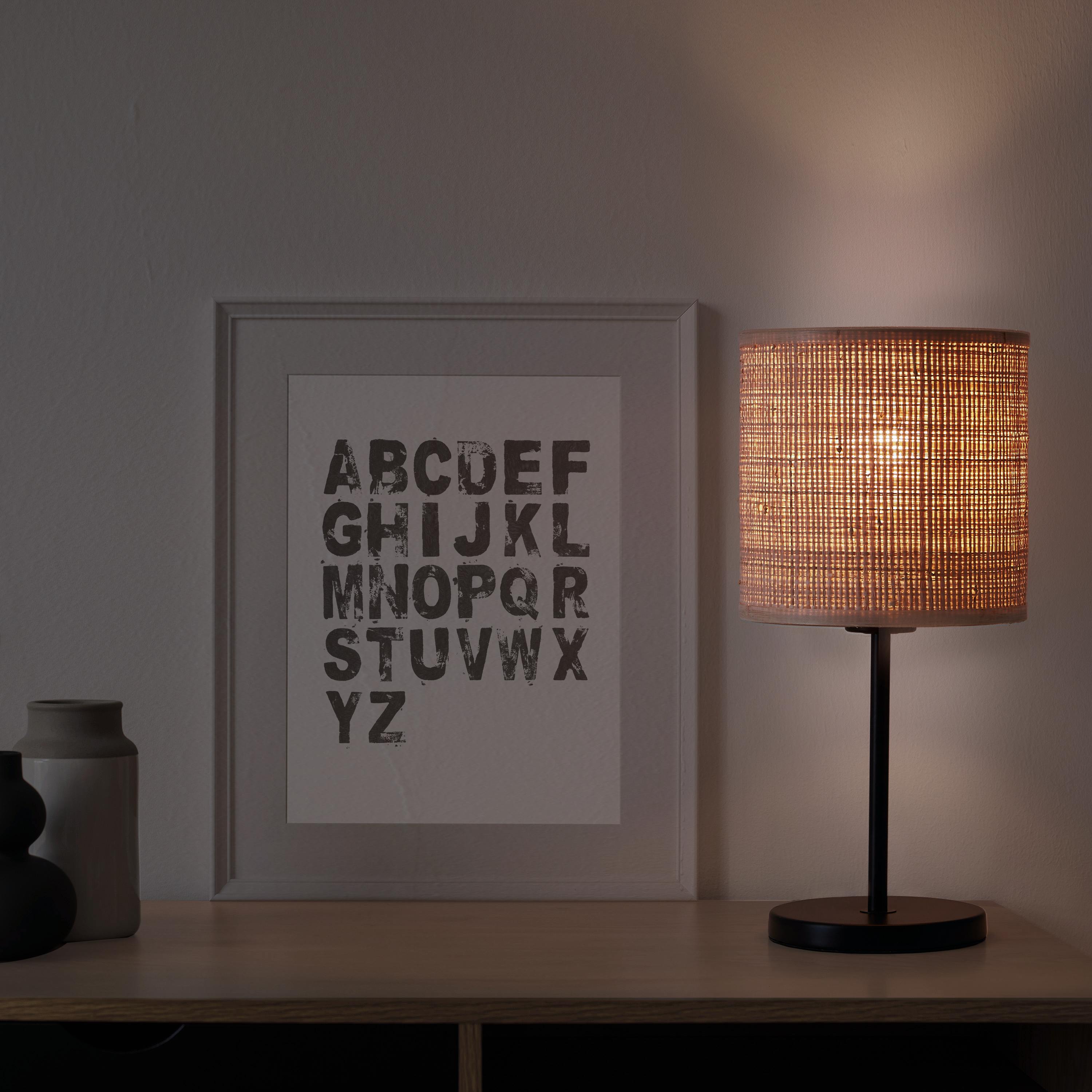 Lampka stołowa Carvi czarny raffia E27 Inspire - 13