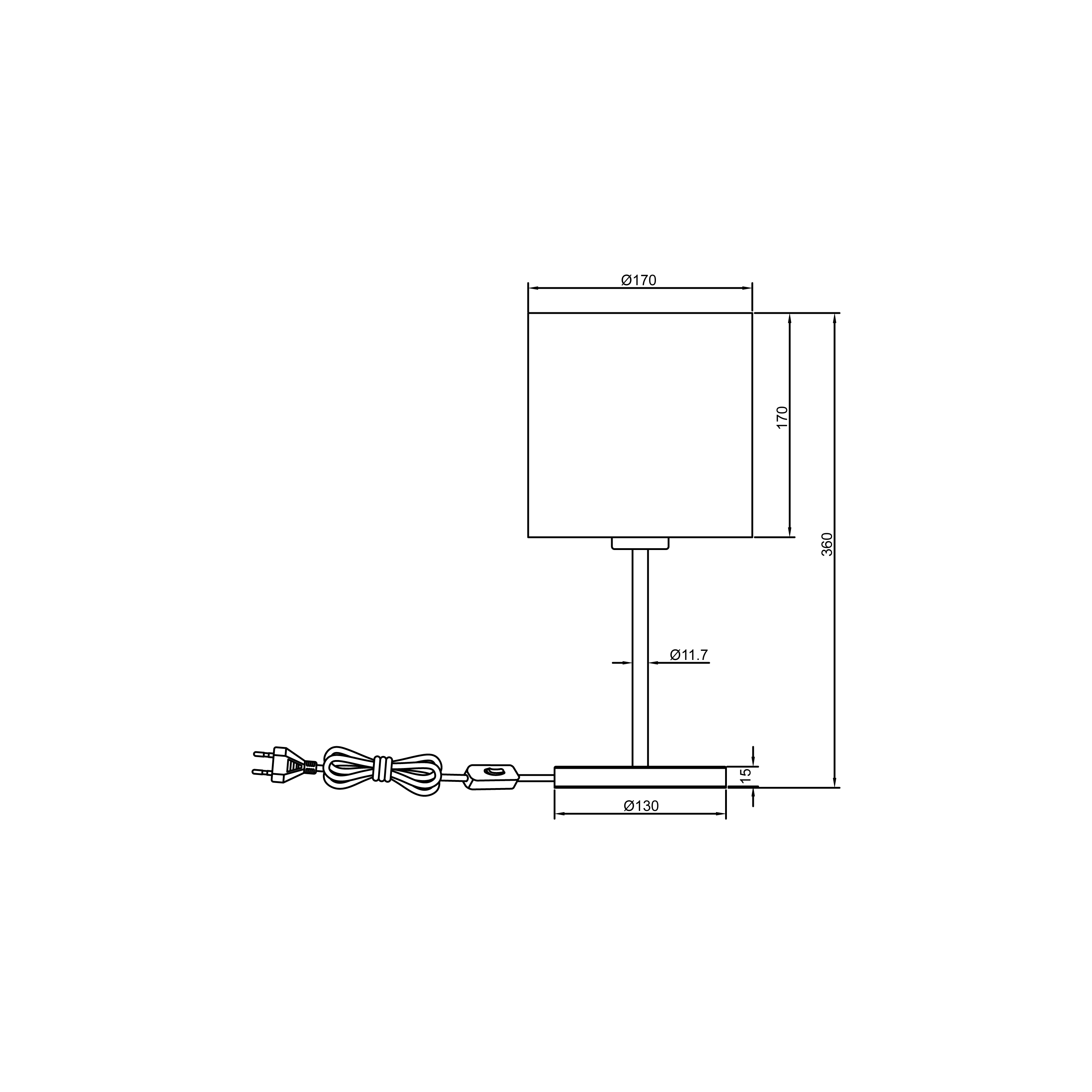 Lampka stołowa Carvi czarny raffia E27 Inspire - 19