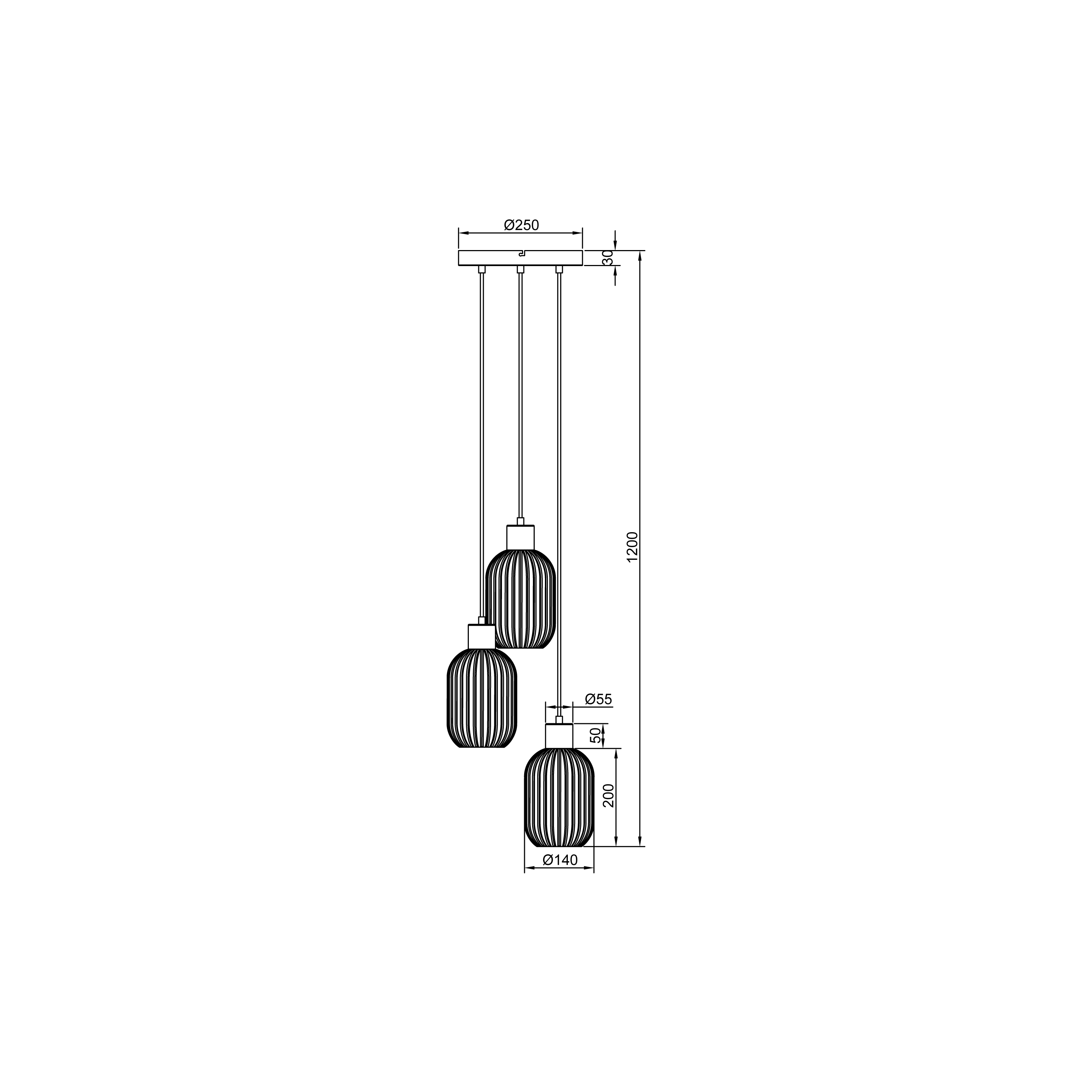 Suspension Dipsy acier, transparent, Diam.14 cm INSPIRE, E27 - 9
