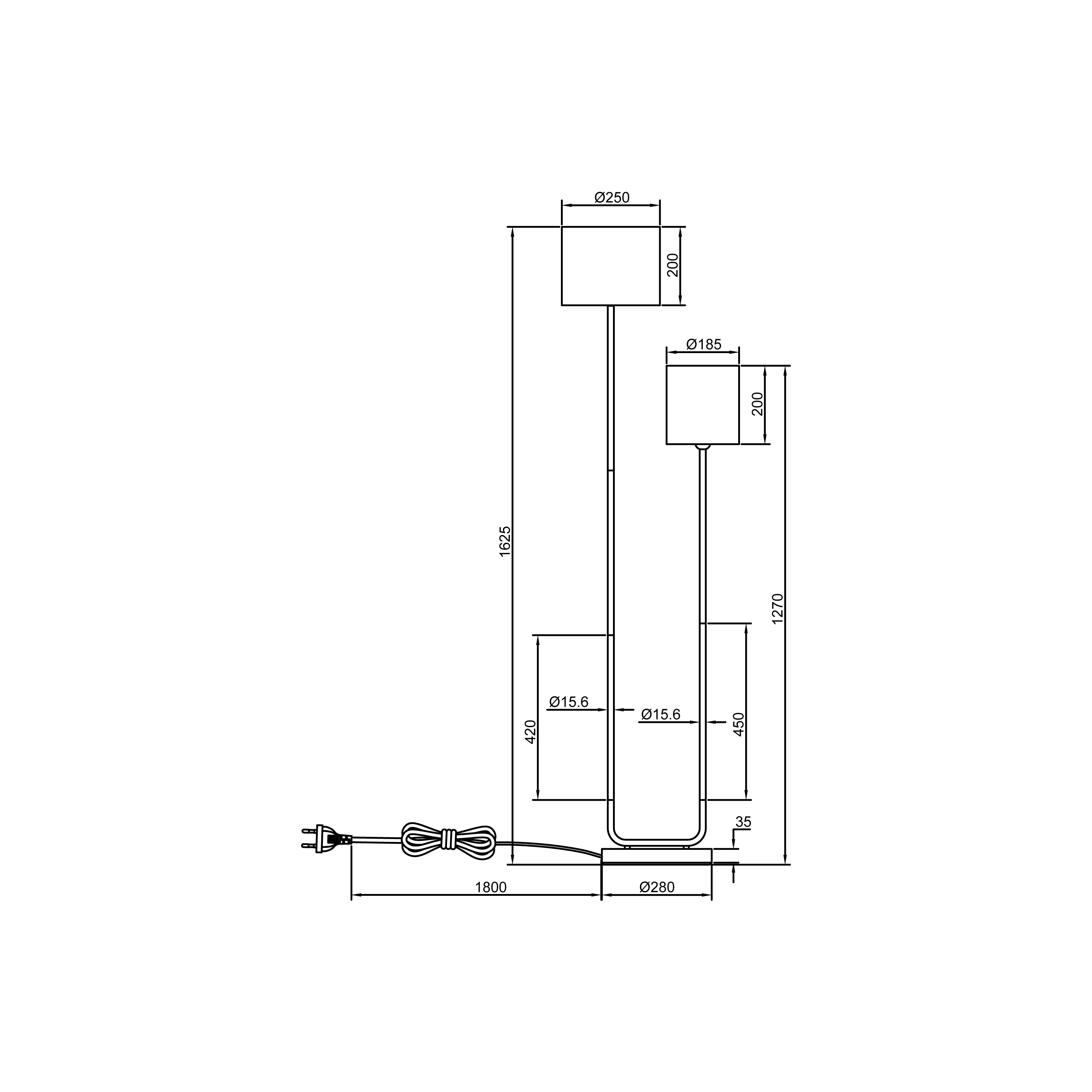Lampa podłogowa Carvi czarny raffia 2 x E27 Inspire - 13