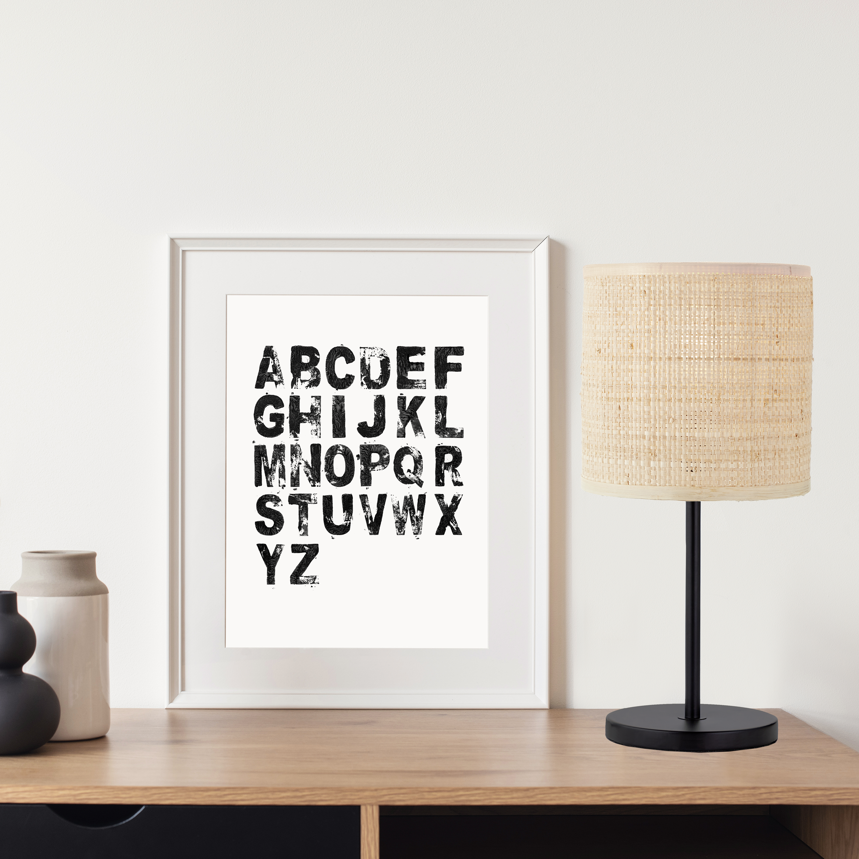 Lampka stołowa Carvi czarny raffia E27 Inspire - 12