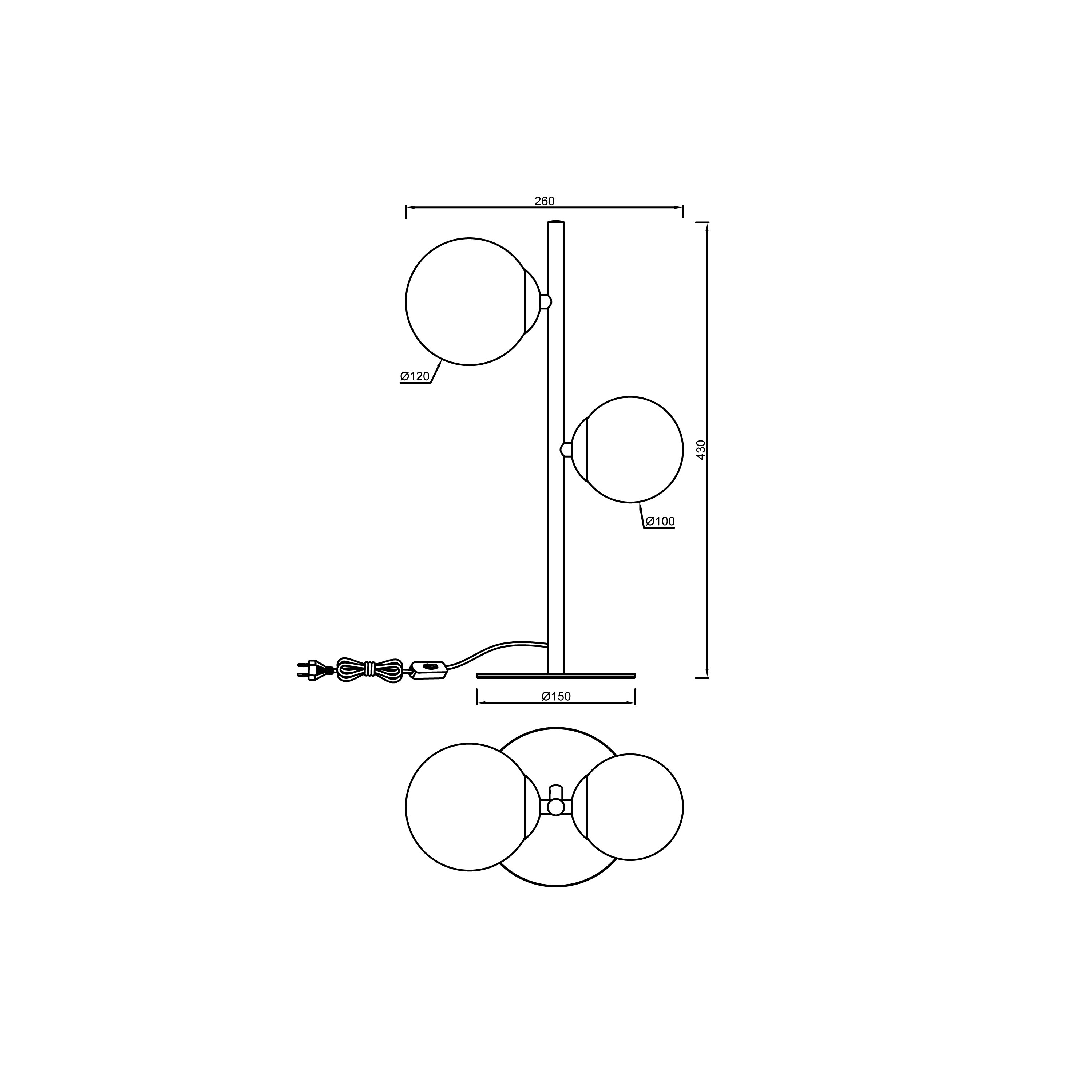 Lampa stołowa Callas mosiądz 2 x G9 Inspire - 18