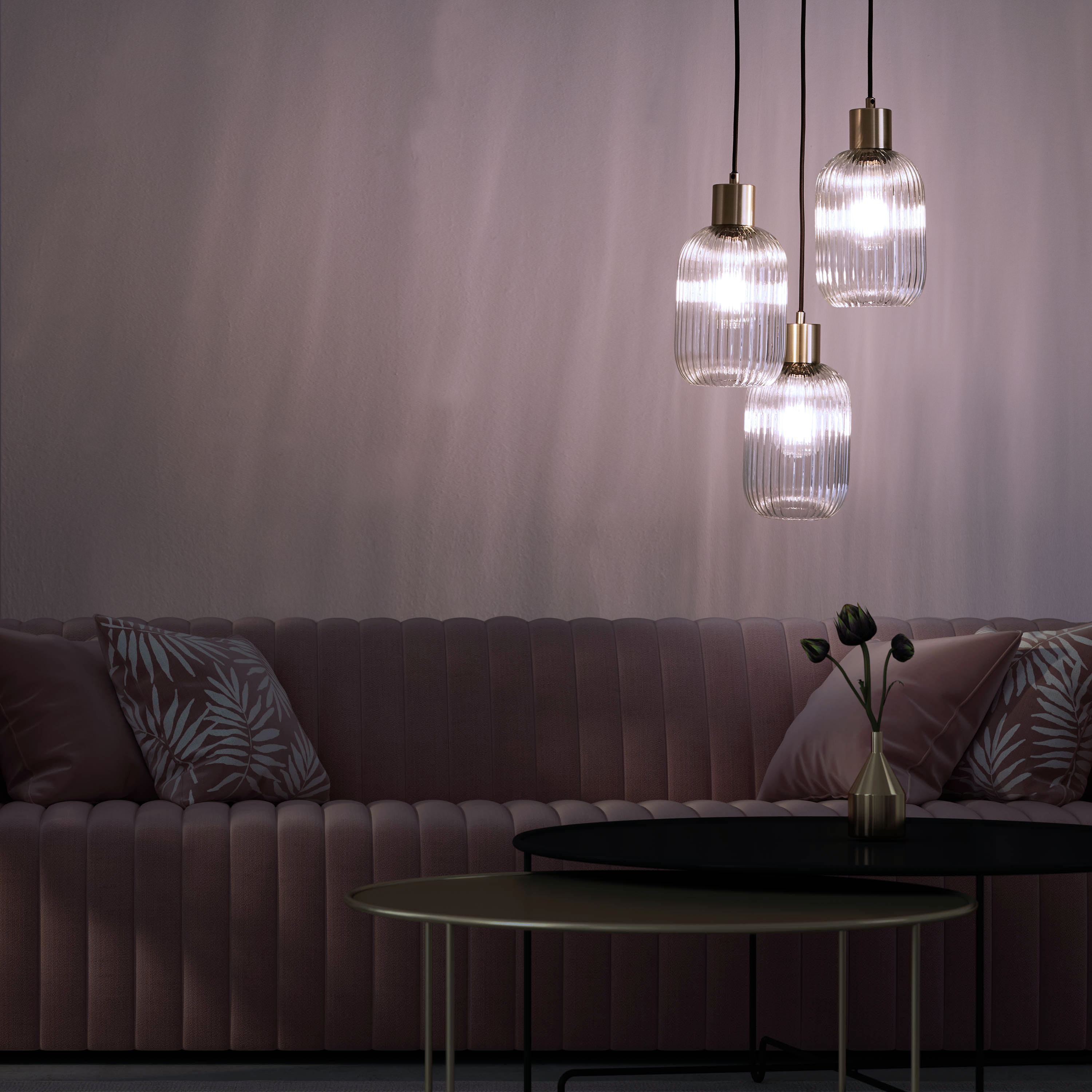 Lampa wisząca Dipsy szkło 3 x E27 Inspire - 10