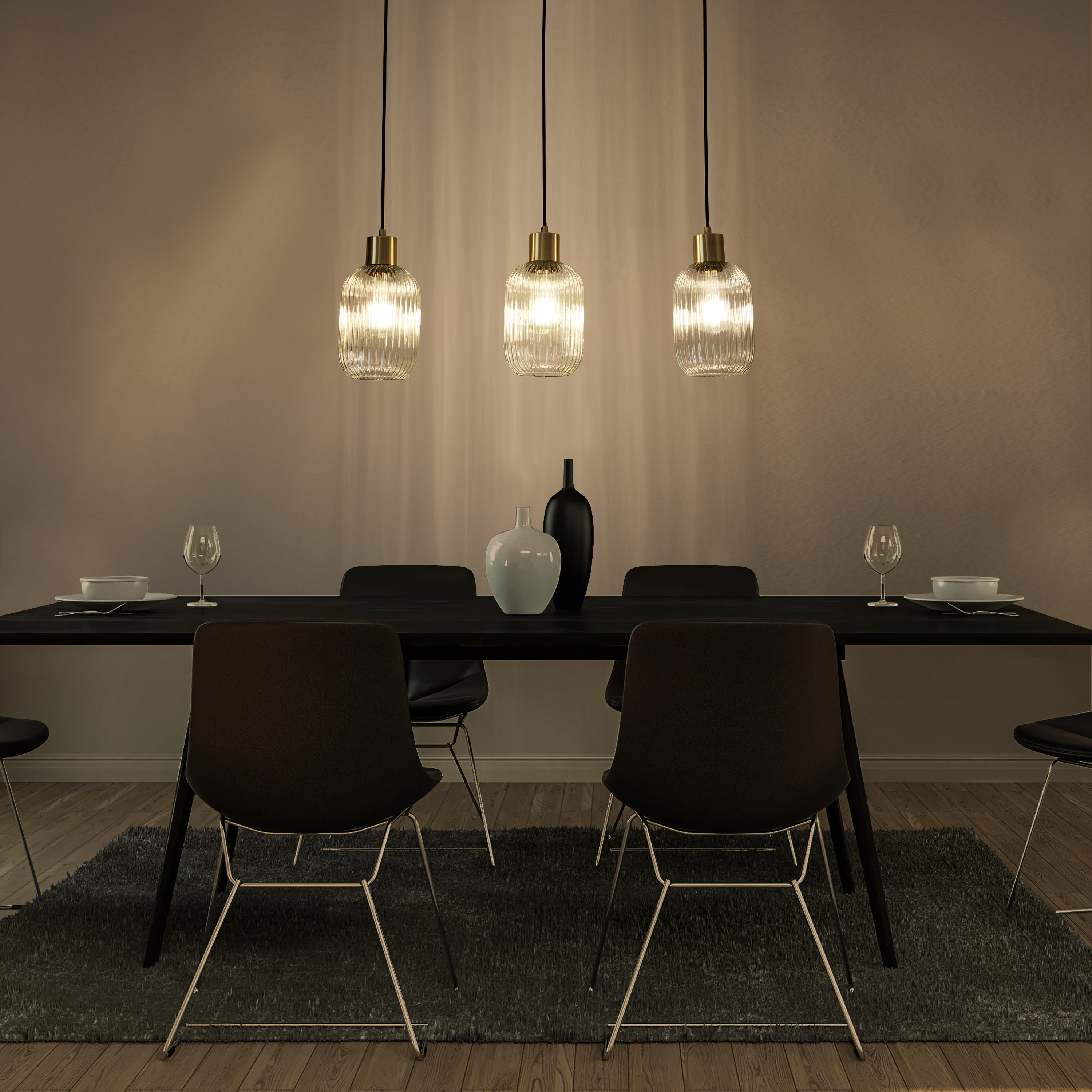 Lampa wisząca Dipsy szkło 3 x E27 Inspire - 14