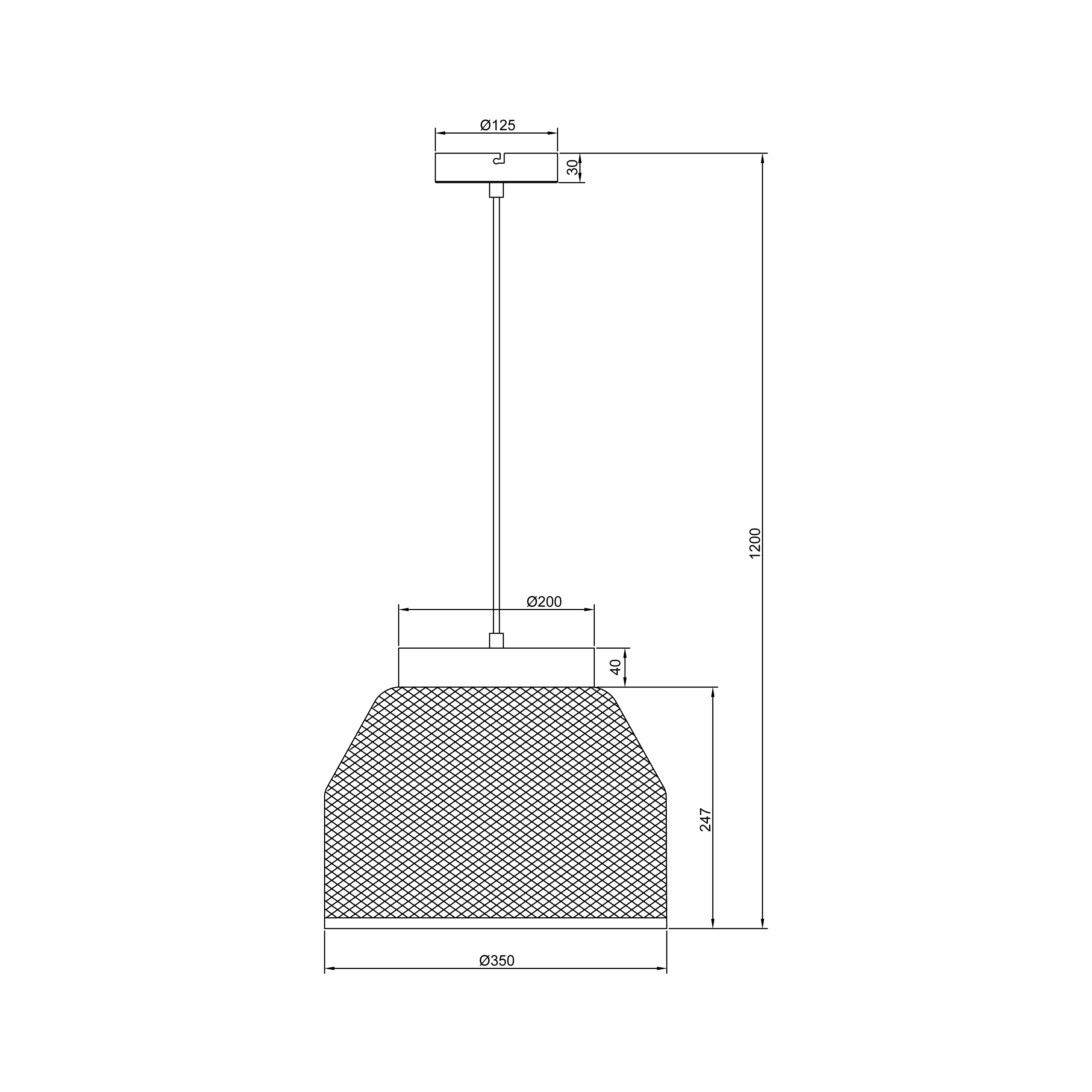 Suspension Ninon acier, beige, Diam.35 cm INSPIRE, E27 - 8