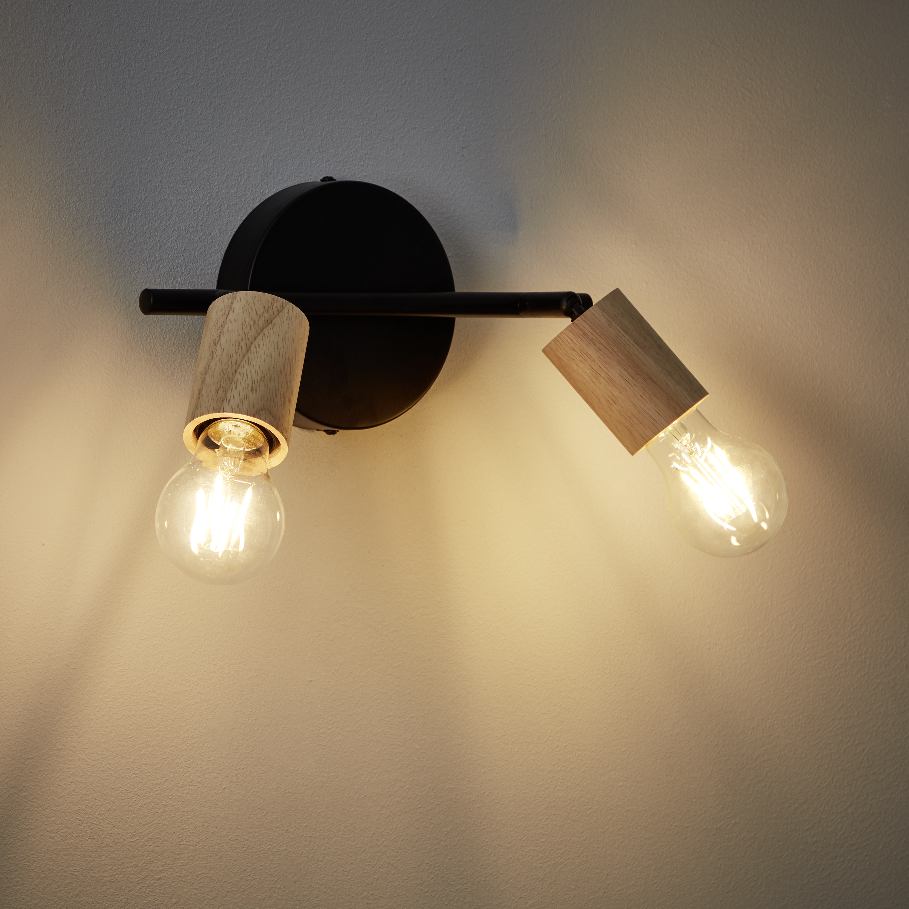 Rampe 2 spots Lina, produit sans abat-jour produit sans abat-jour, E27, INSPIRE - 3