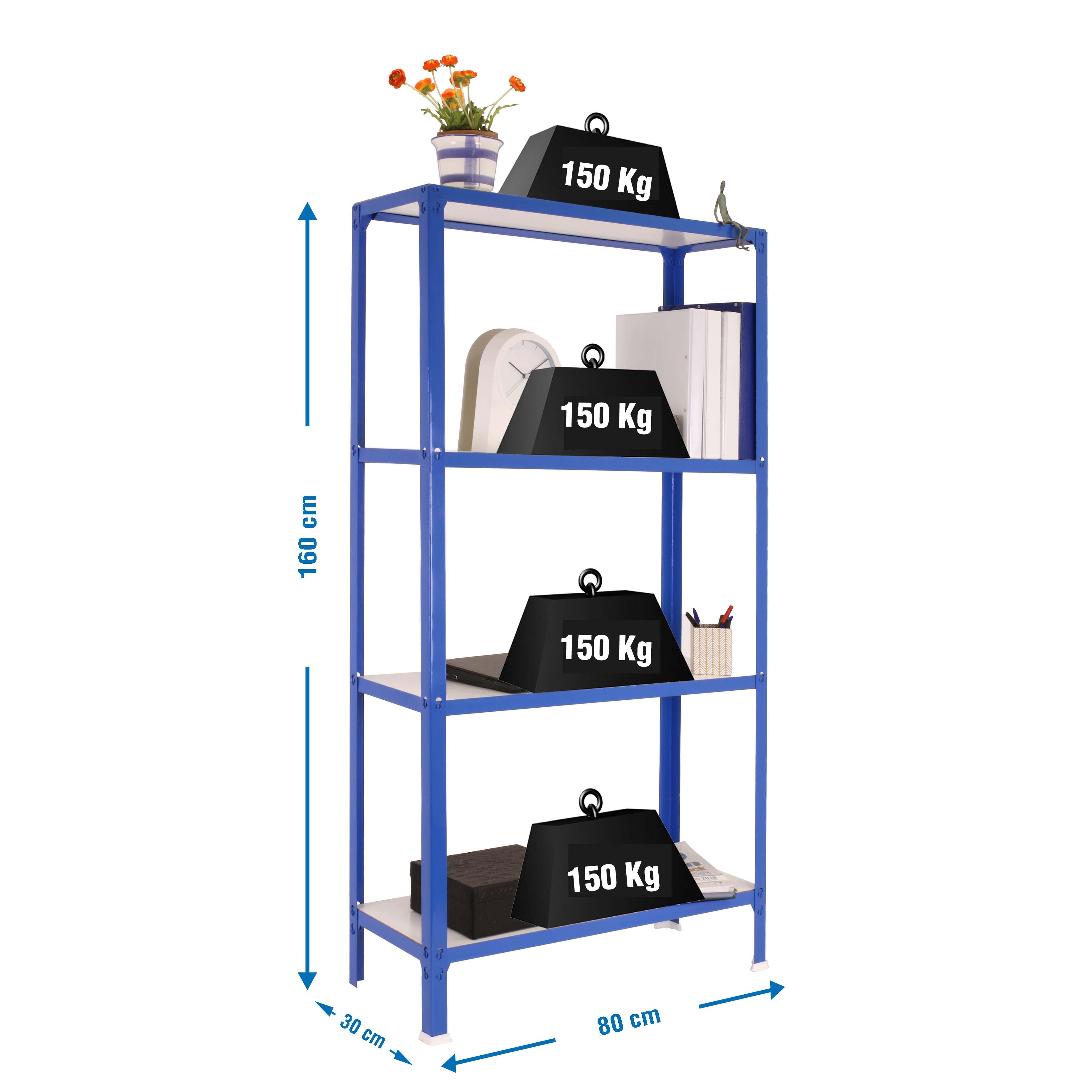 Estanteria sin tornillos homeclick azul plus 5/30