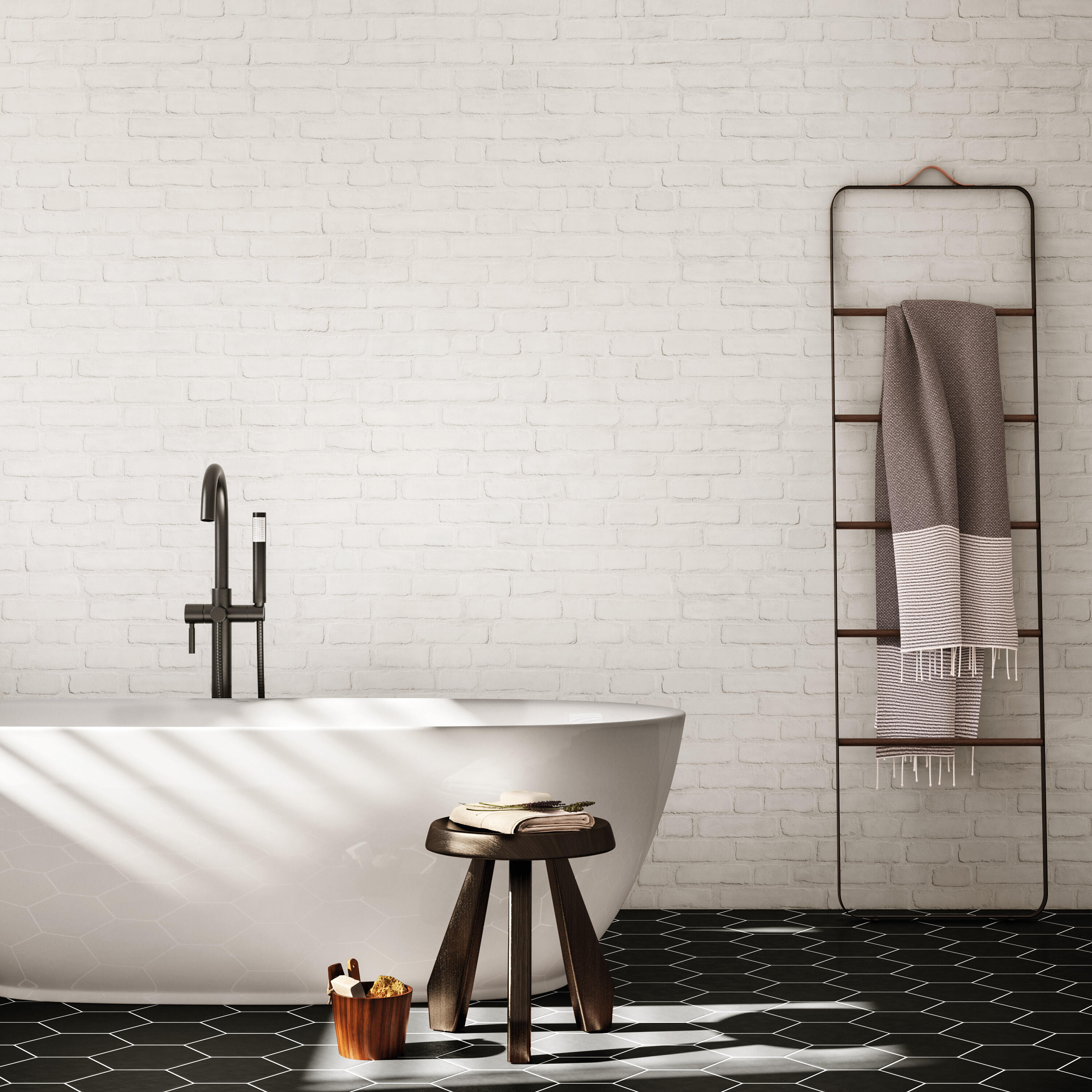 Revestimiento de pared decorativo de pvc artens renow piedra blanco de 70x40 cm