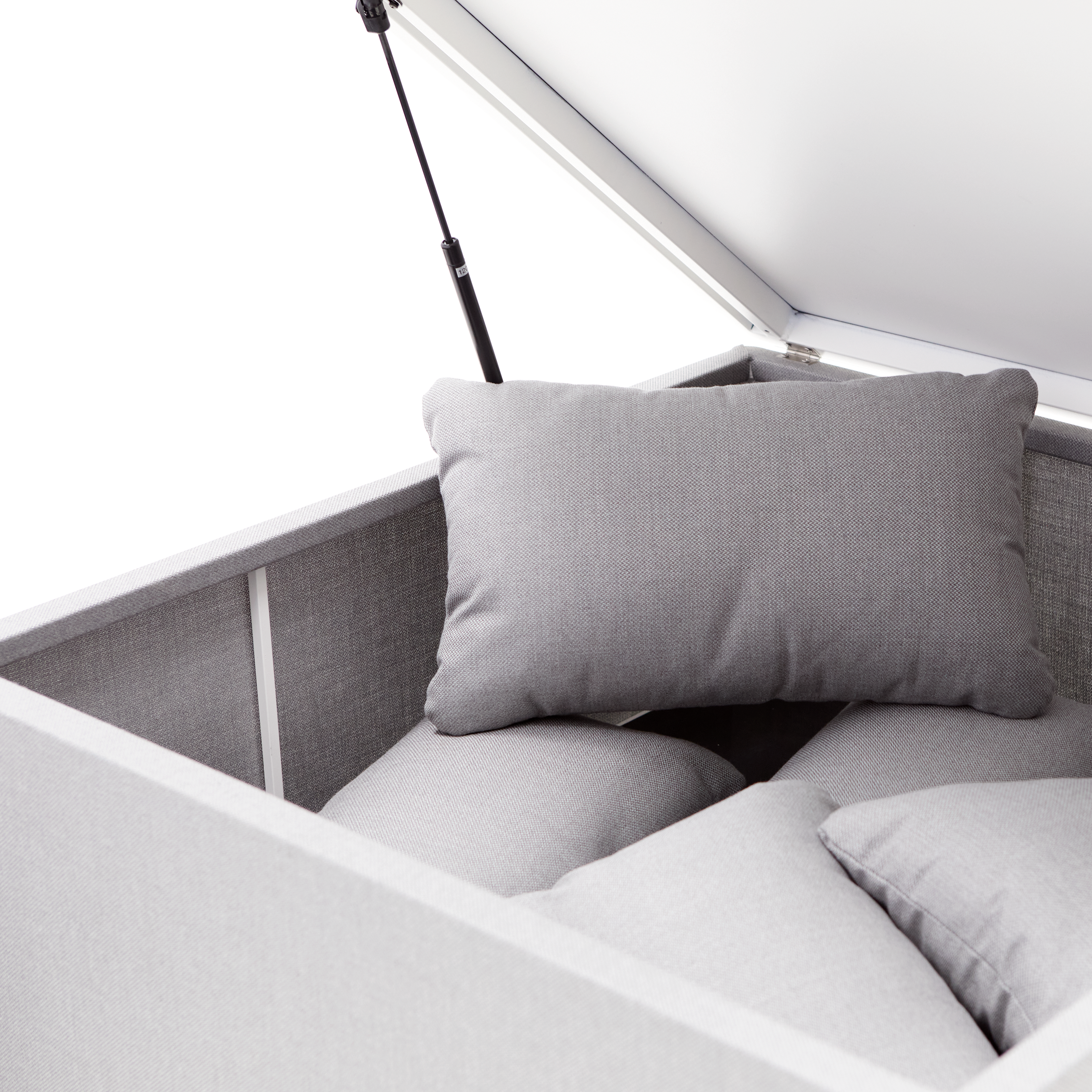 Table basse coffre en aluminium, blanc NeptuneNATERIAL - 10