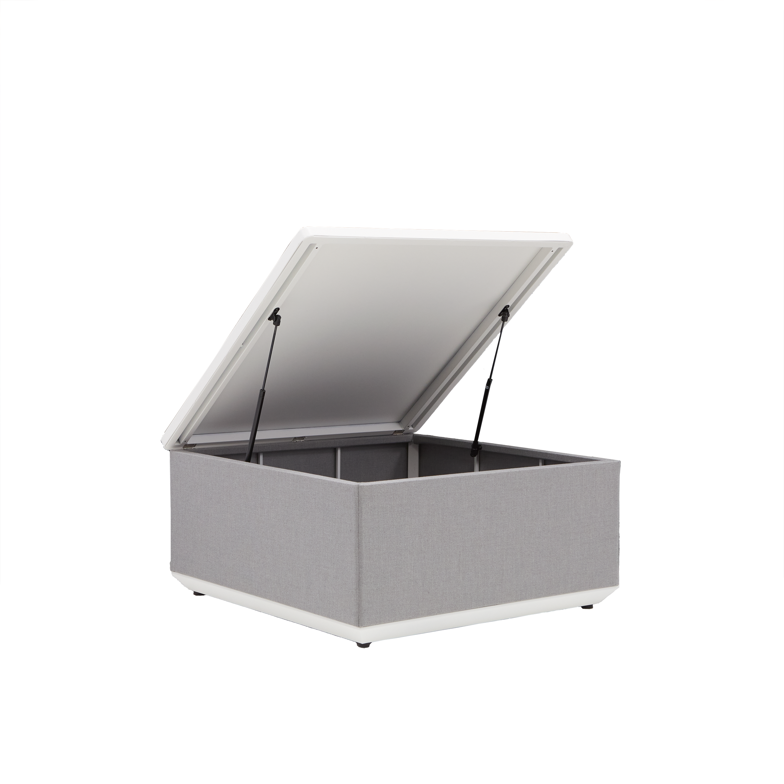 Table basse coffre en aluminium, blanc NeptuneNATERIAL - 6