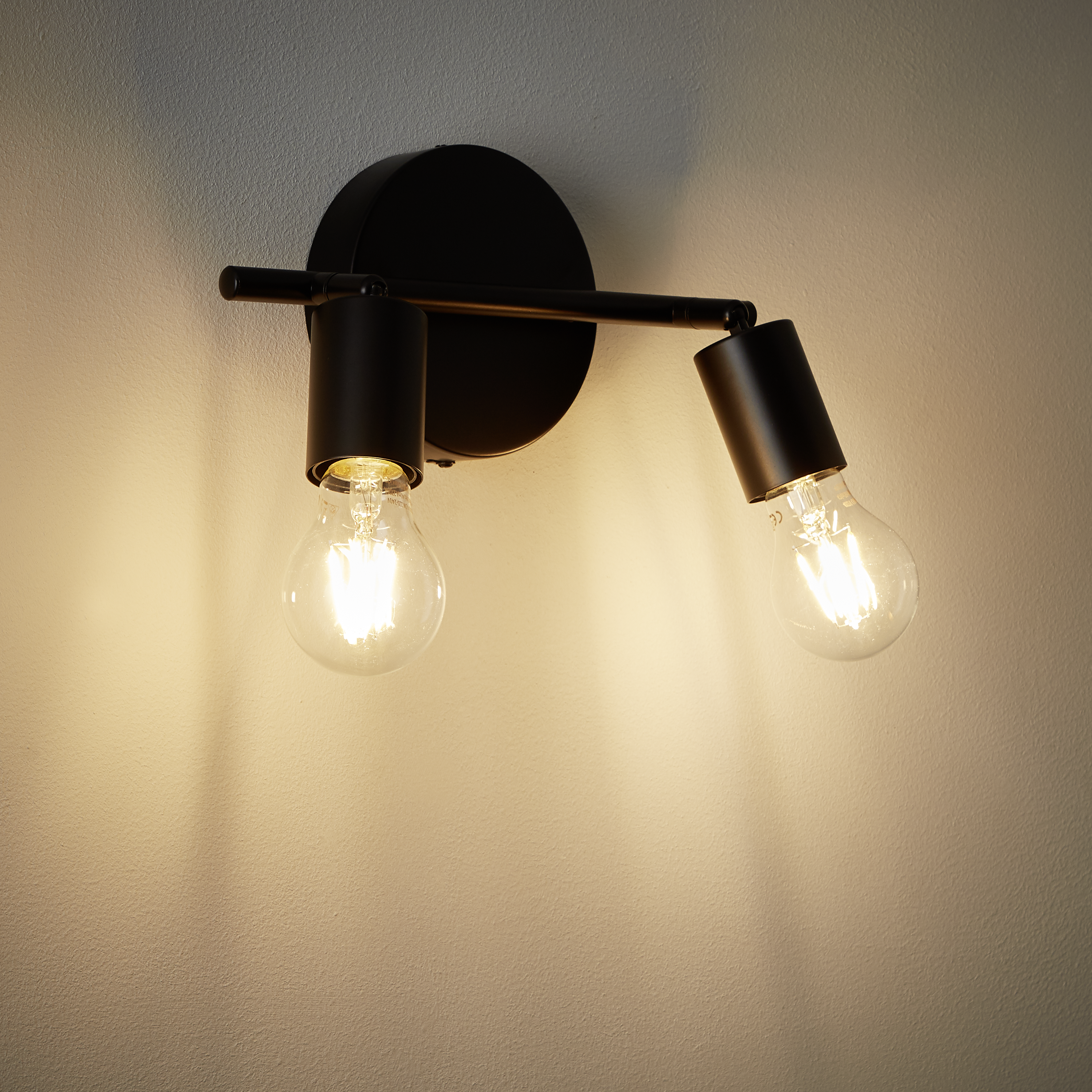 Faretto decorativo senza fonte luminosa LINA in acciaio nero E27 40W INSPIRE 2 luci - 10