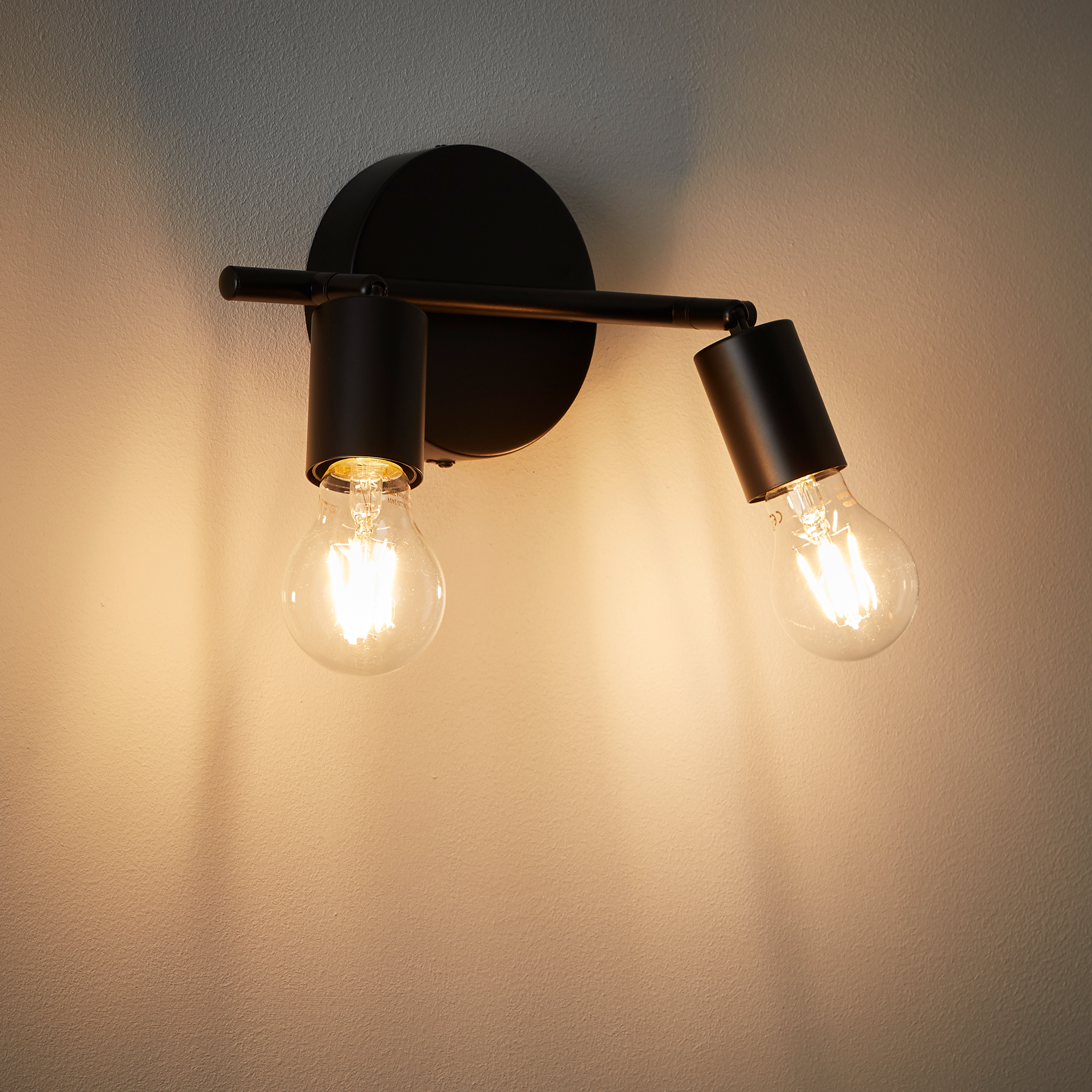 Faretto decorativo senza fonte luminosa LINA in acciaio nero E27 40W INSPIRE 2 luci - 9