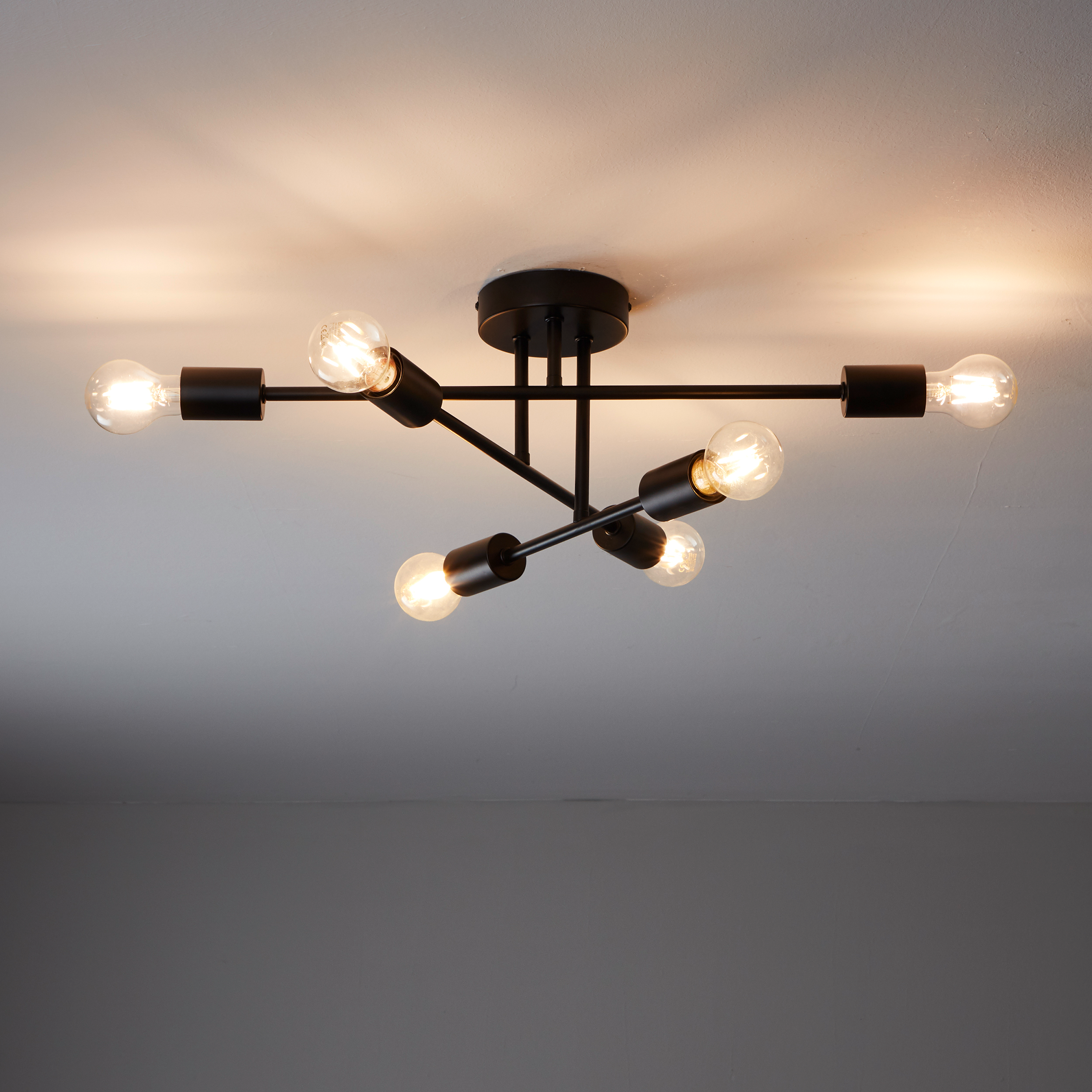 Lampa sufitowa Lina czarna 6 x E27 Inspire - 6