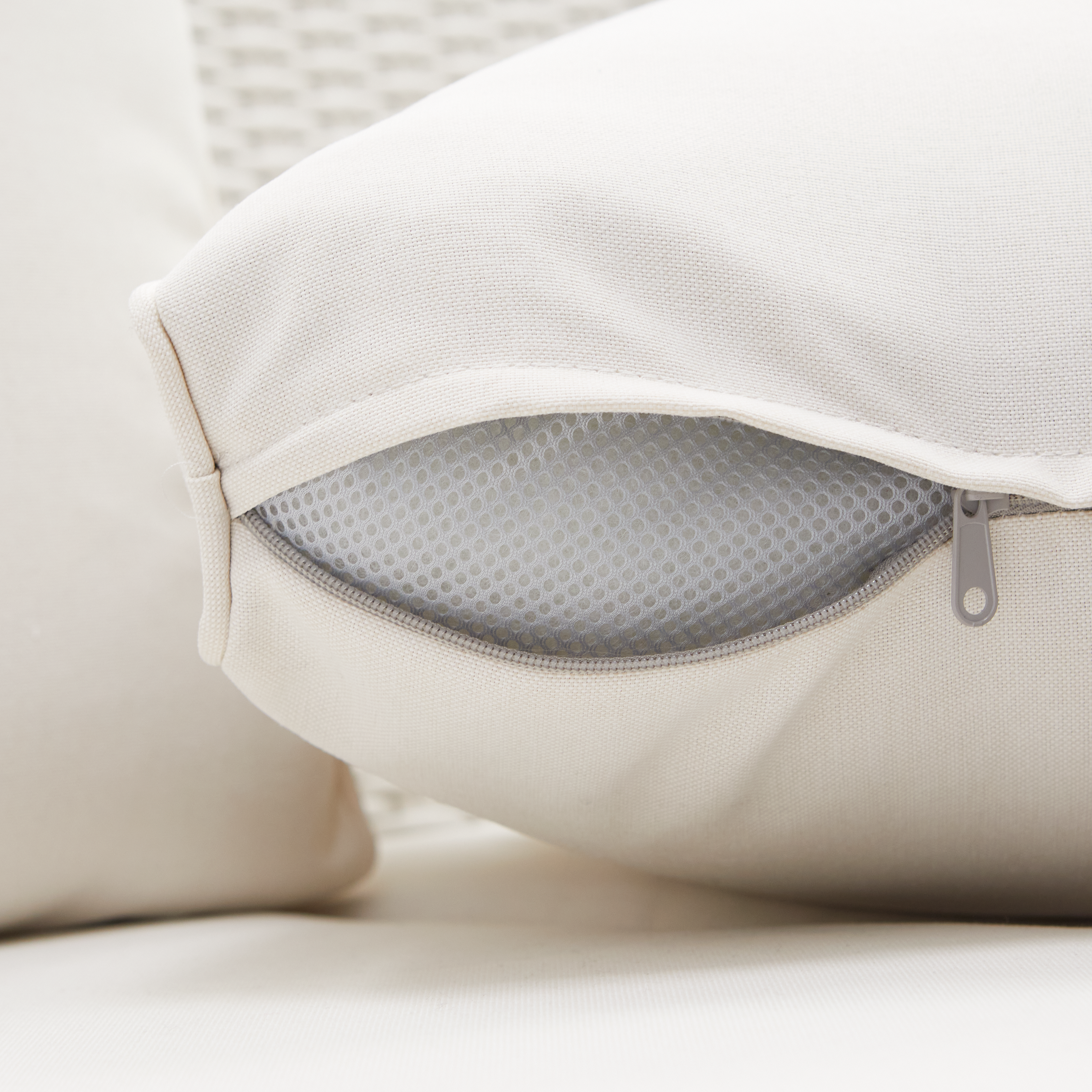 Sofá de jardín NATERIAL Luma de aluminio blanco 3 plazas - 10