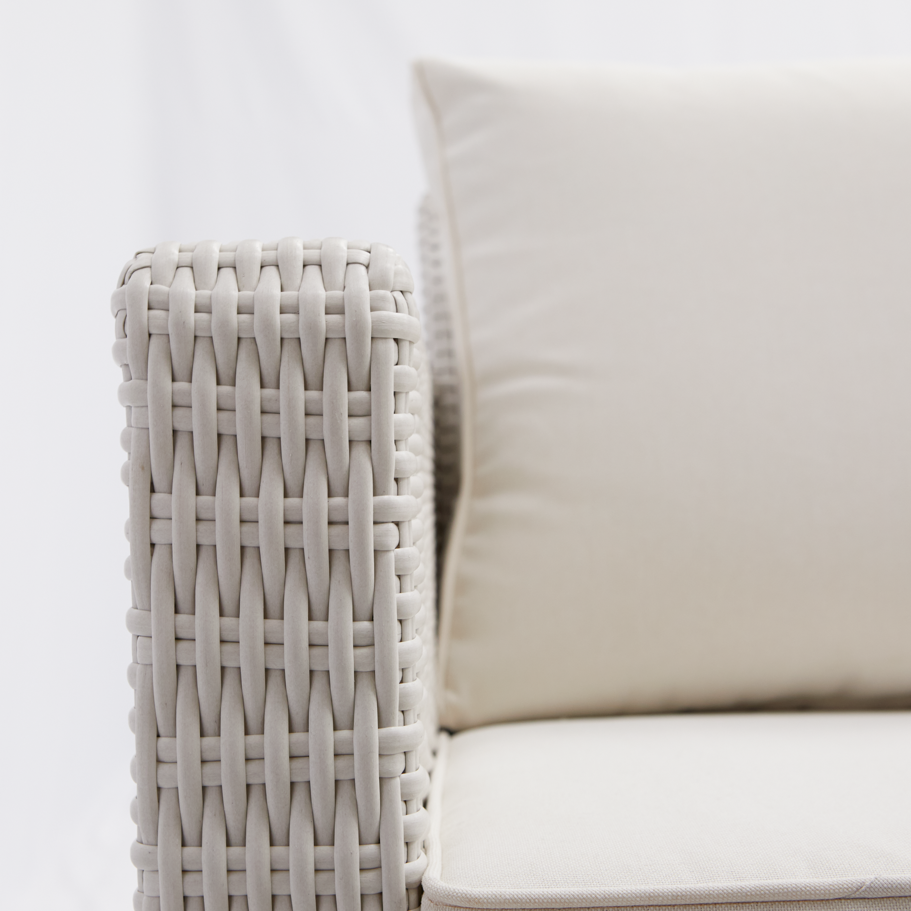 Sofá de jardín NATERIAL Luma de aluminio blanco 3 plazas - 11