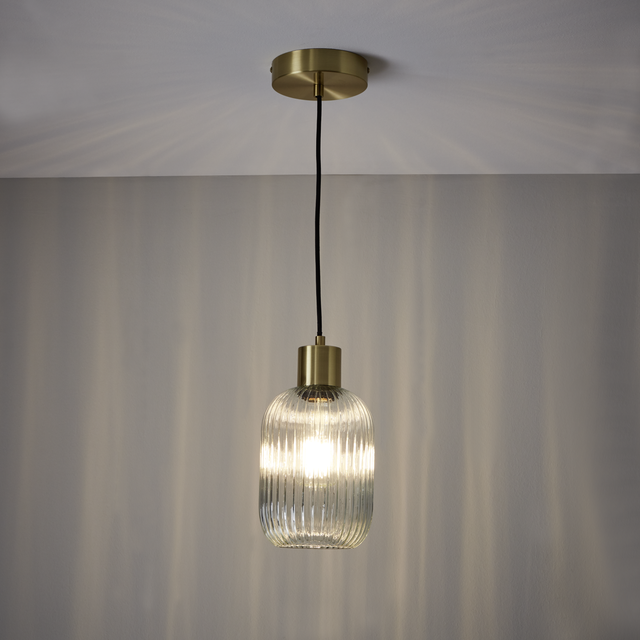 Lampa wisząca Dipsy szkło E27 szer. 14 cm Inspire