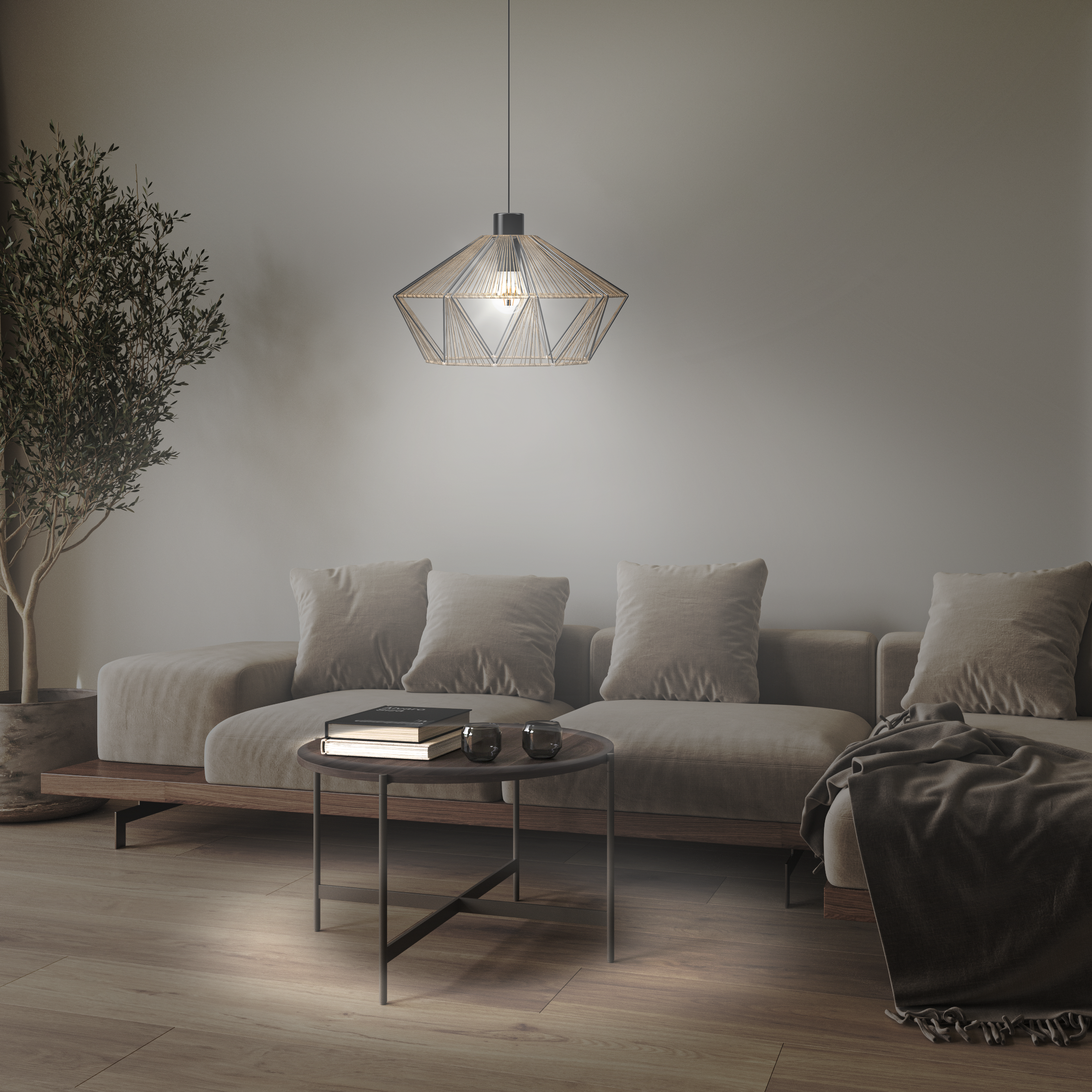 Lampa wisząca Pyros czarna E27 szer. 45 cm Inspire - 10