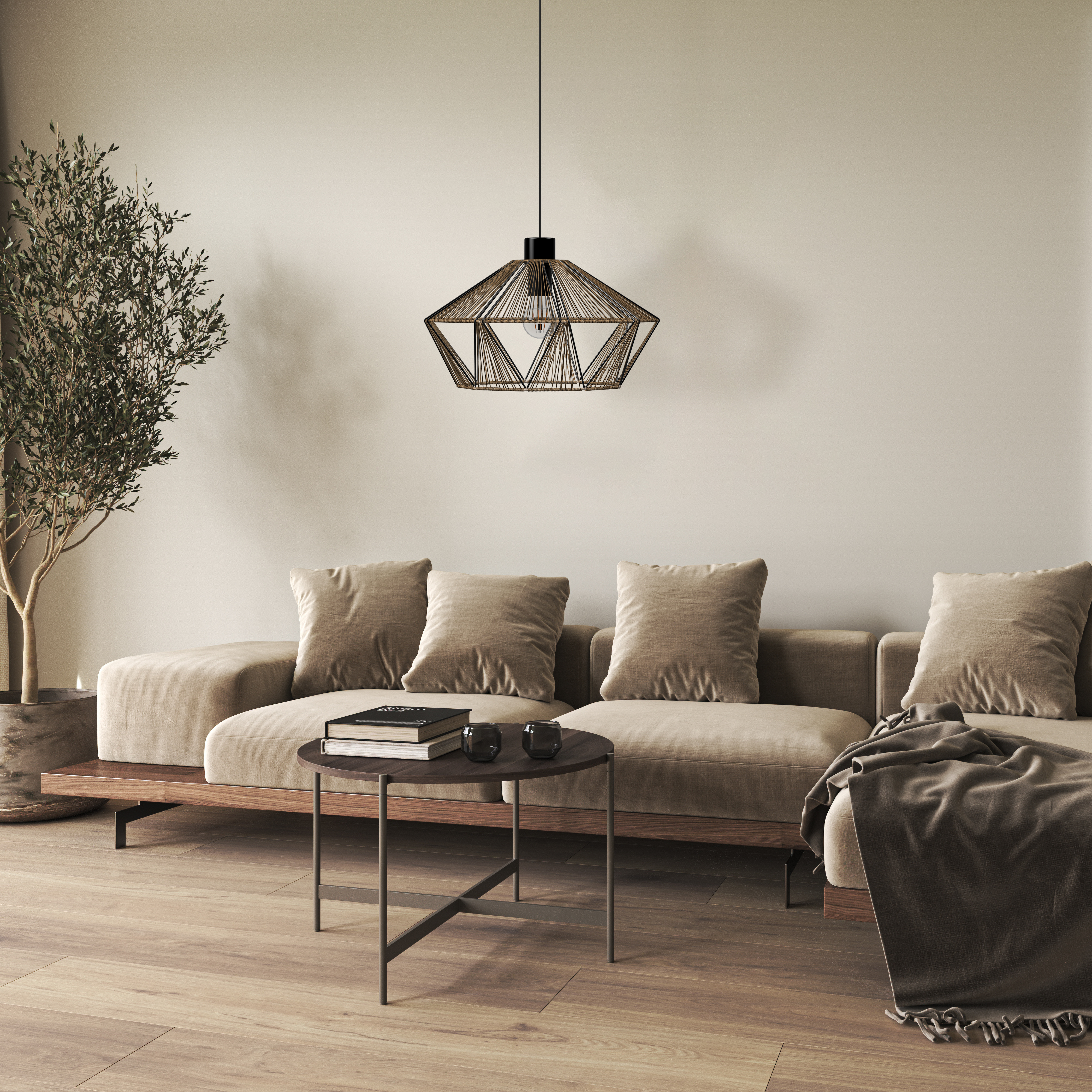 Lampa wisząca Pyros czarna E27 szer. 45 cm Inspire - 8