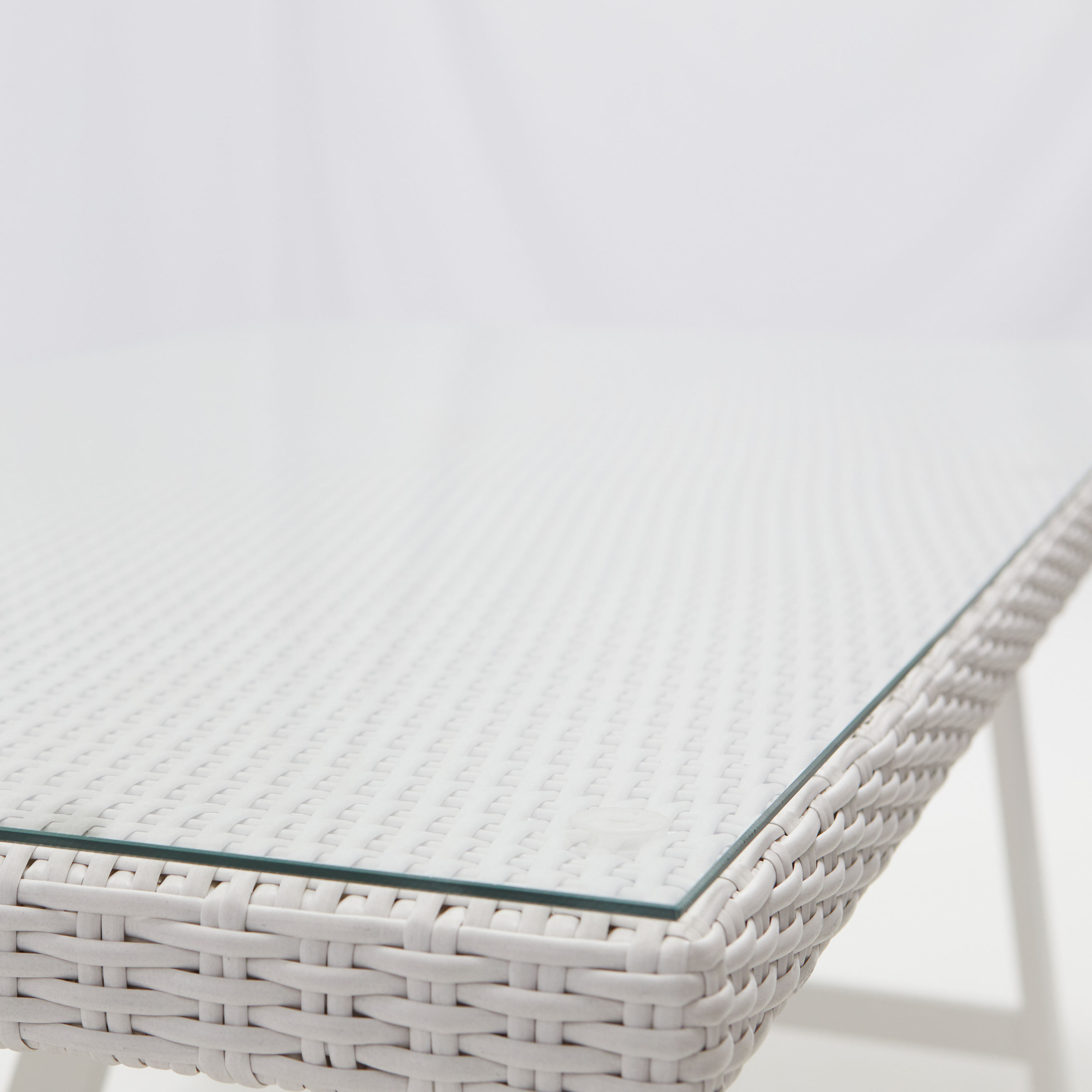 Mesa de jardín NATERIAL Luma de aluminio blanco de 101.5 x 75 x 201.5 cm - 11