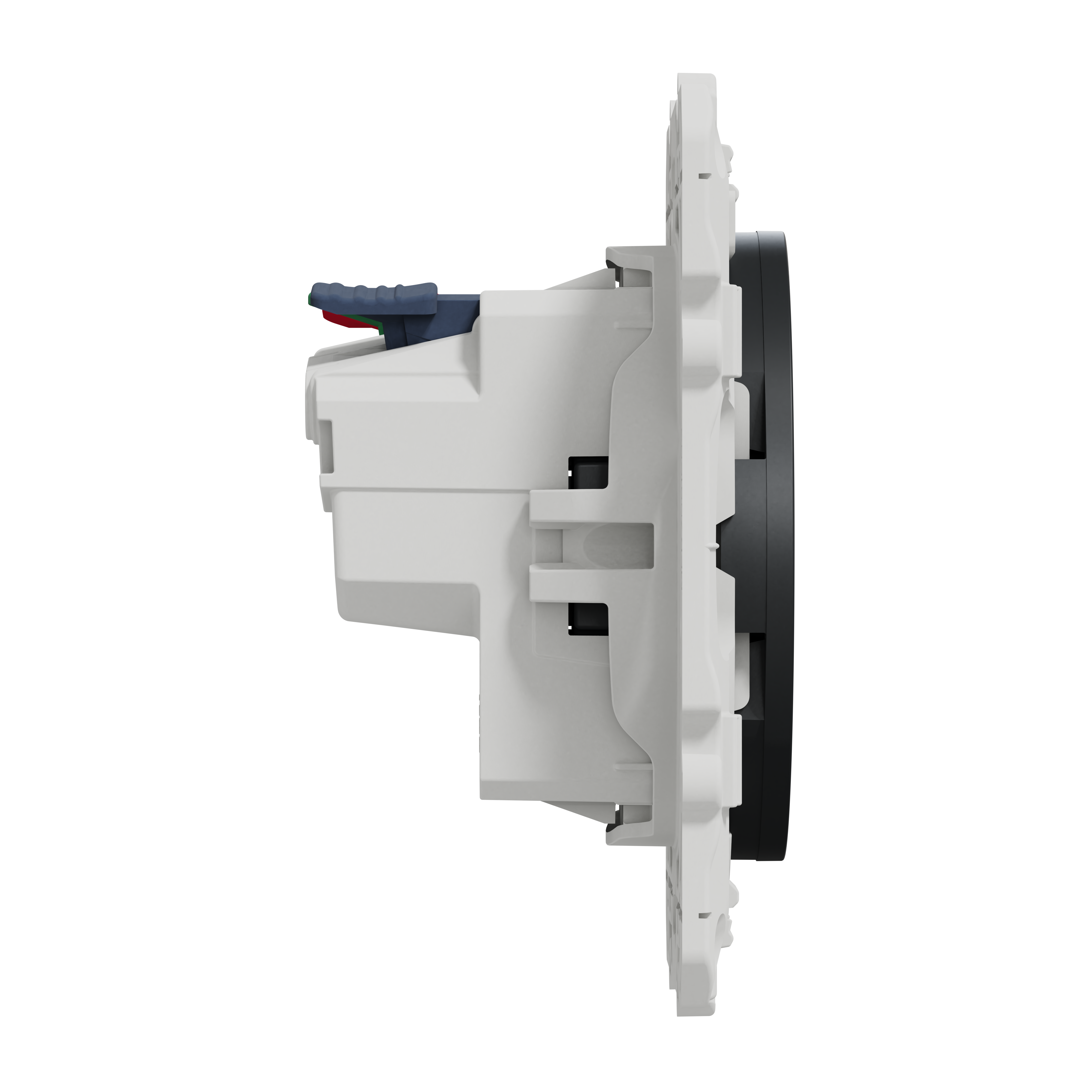 Prise avec terre affleurante à assembler Odace, SCHNEIDER ELECTRIC, anthracite - 4