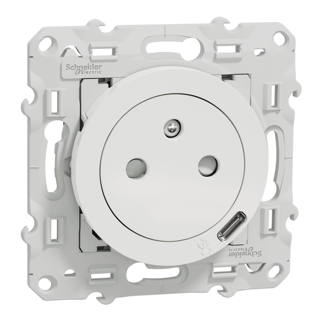 Prise de courant 2P+T affleurante ODACE - SCHNEIDER ELECTRIC