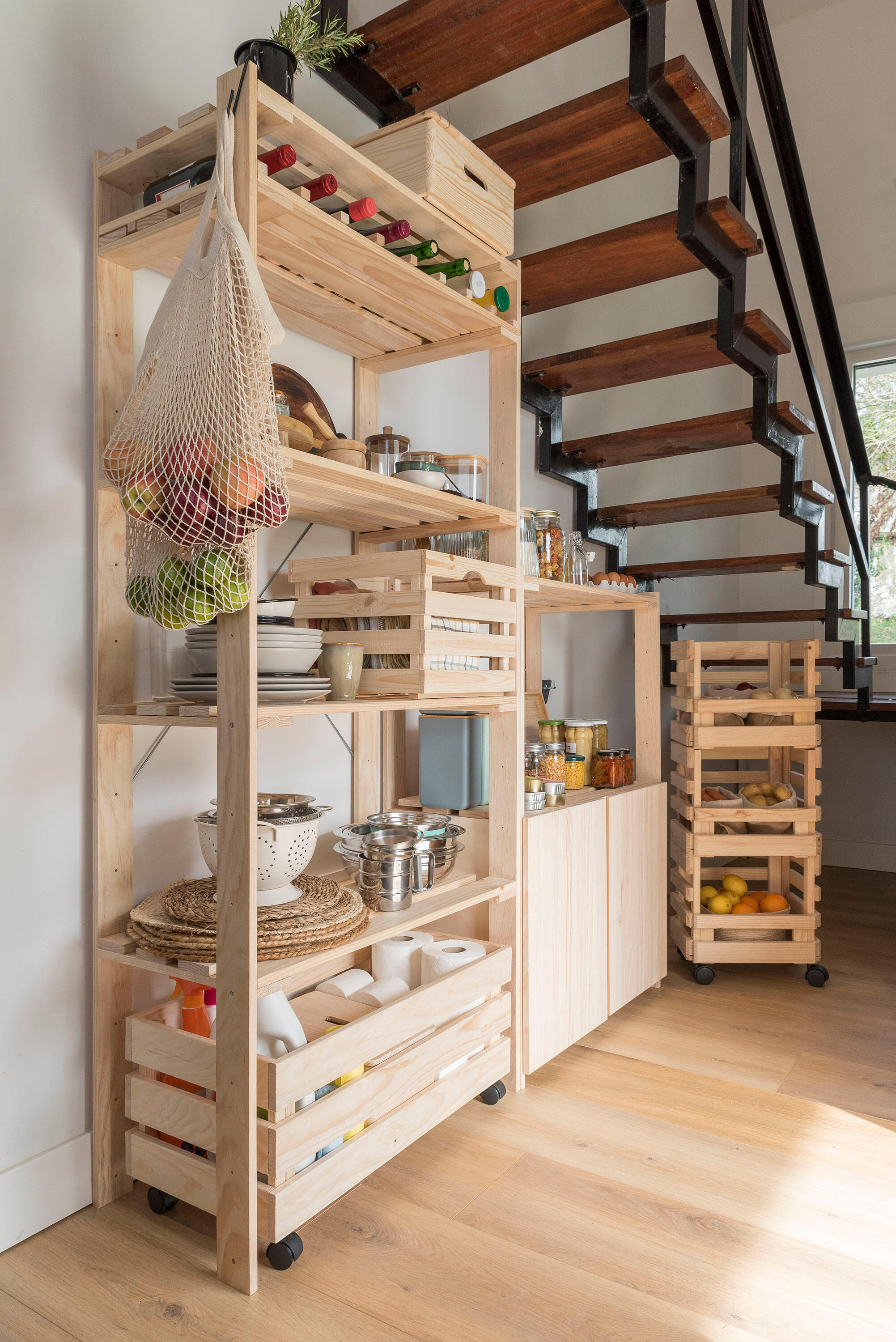 Estantería de madera en bruto con 5 baldas ASTIGARRAGA carga máxima 375 kg 174.5x76.5x38.5cm - 20