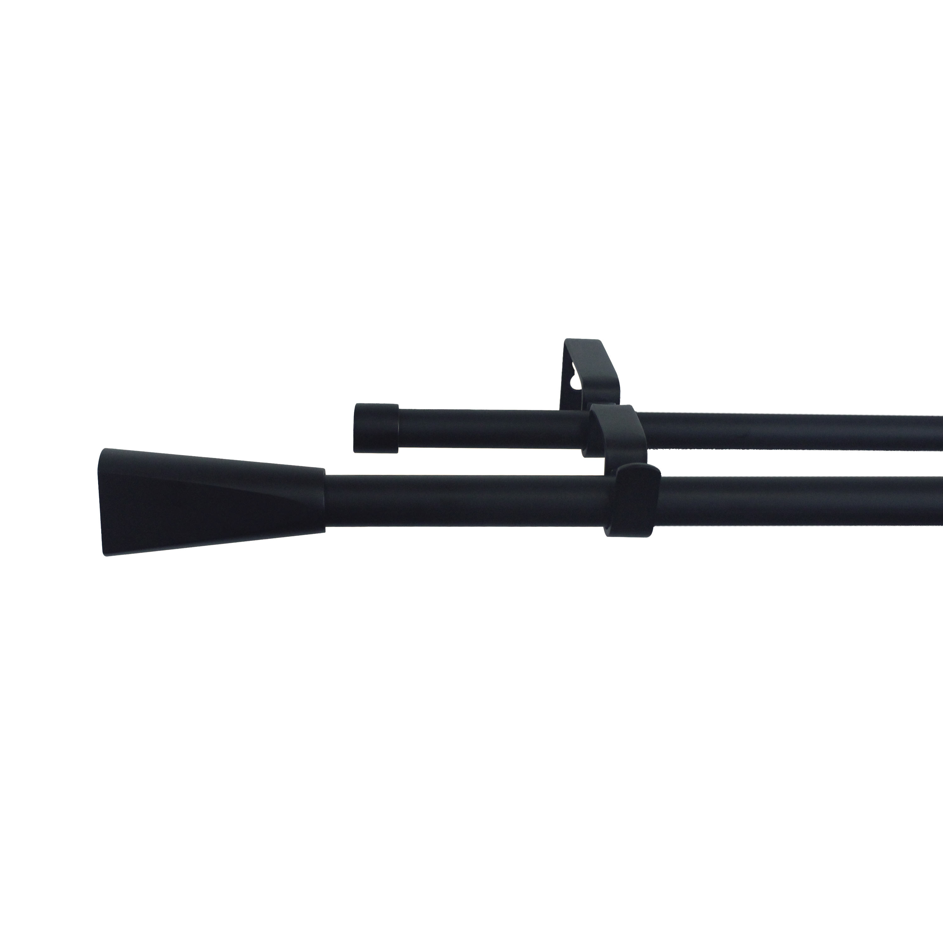 Karnisz teleskopowy podwójny Pommel 160-300 cm czarny mat 16/19 mm Inspire