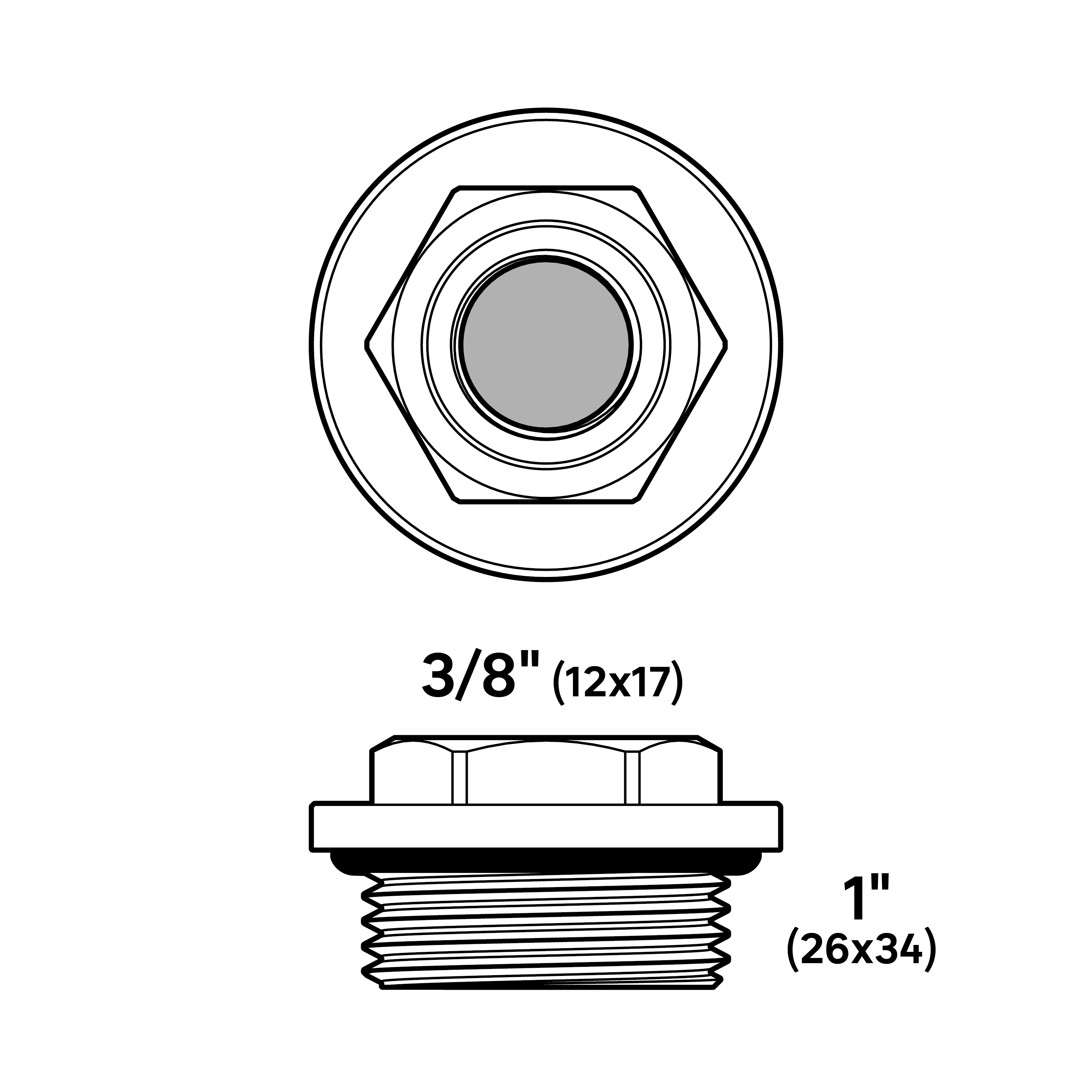 Reduccion radiador 1x3/8 dch Equation - 2