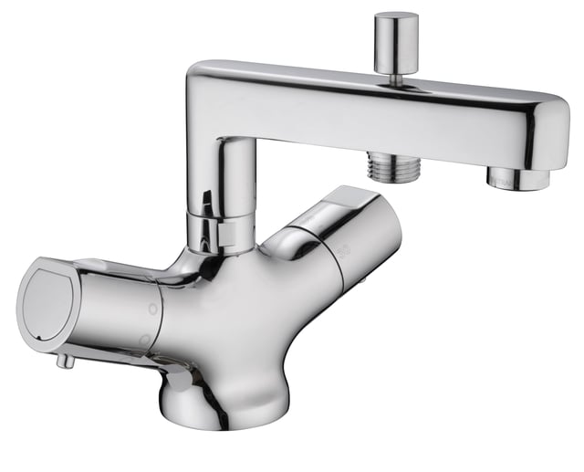 Mitigeur thermostatique monotrou de baignoire chromé Huber Logico