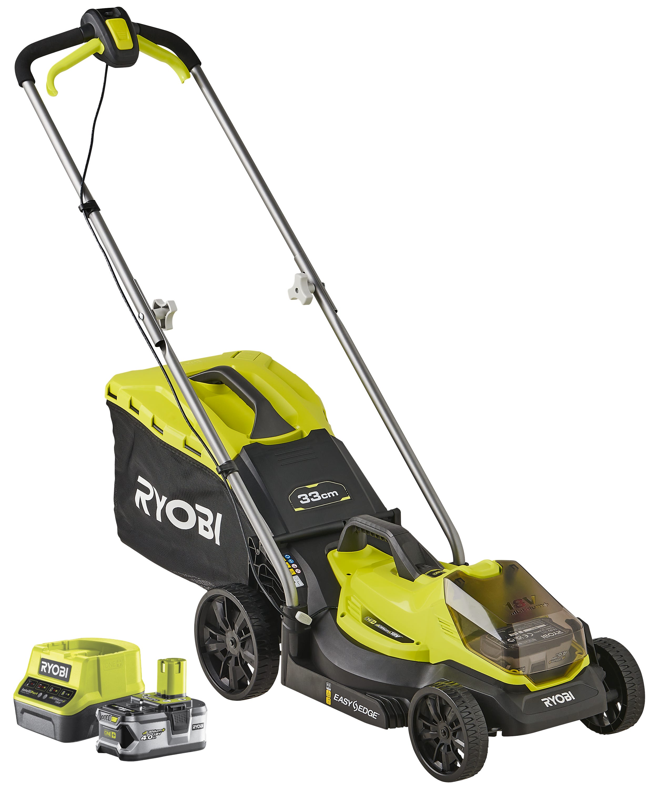Kosiarka Akumulatorowa Ryobi One RLM18X33B40 18V 4Ah 33cm Leroy Merlin kosiarka-akumulatorowa-ryobi-one-rlm18x33b40-18v-4ah-33cm-leroy-merlin