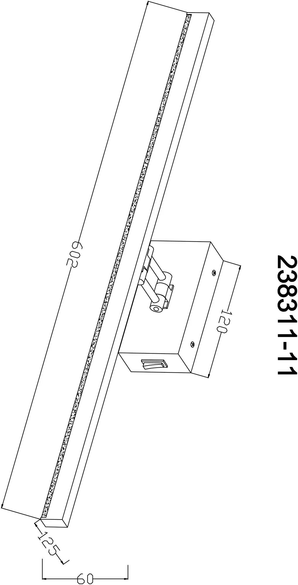 Kinkiet galeryjka Lester czarny LED Reality - 5