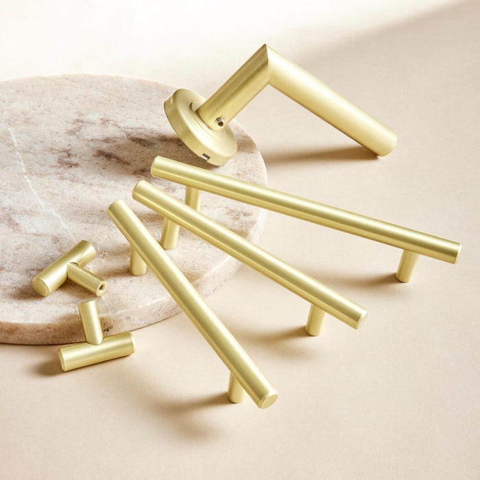 Série de puxadores para móvel, e puxadores para porta Sara em latão e puxadores de móvel Urban