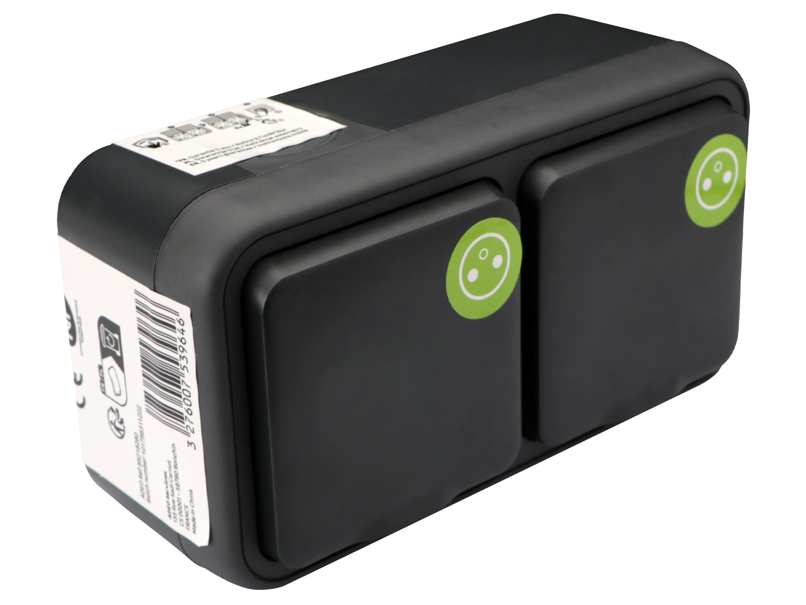 Double prise avec terre étanche complet Trail, LEXMAN anthracite - 7