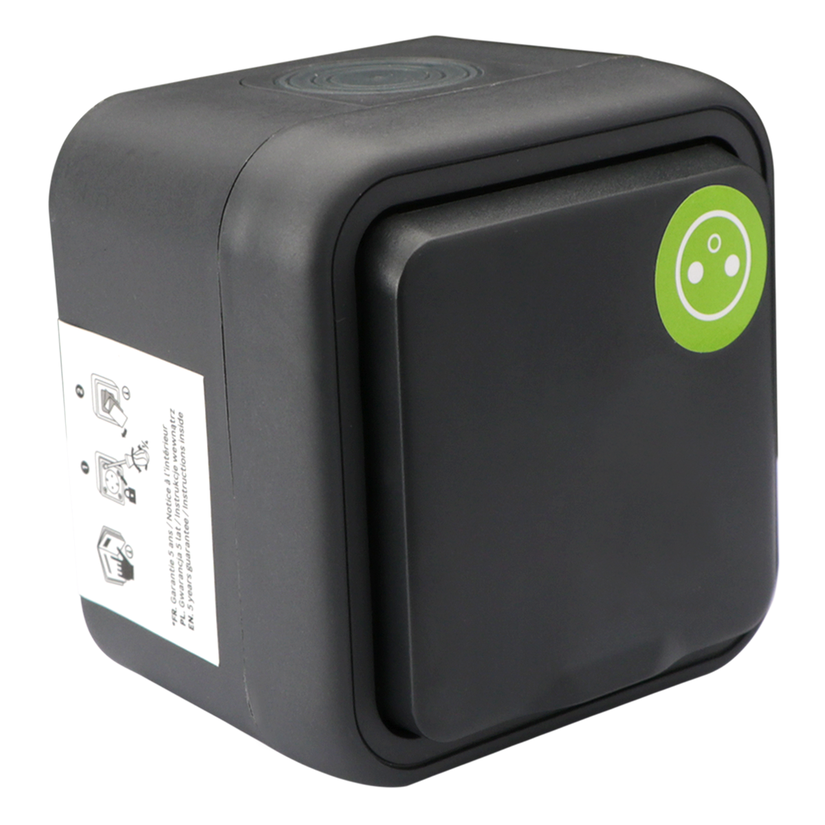 Prise avec terre étanche complet Trail, LEXMAN anthracite - 7