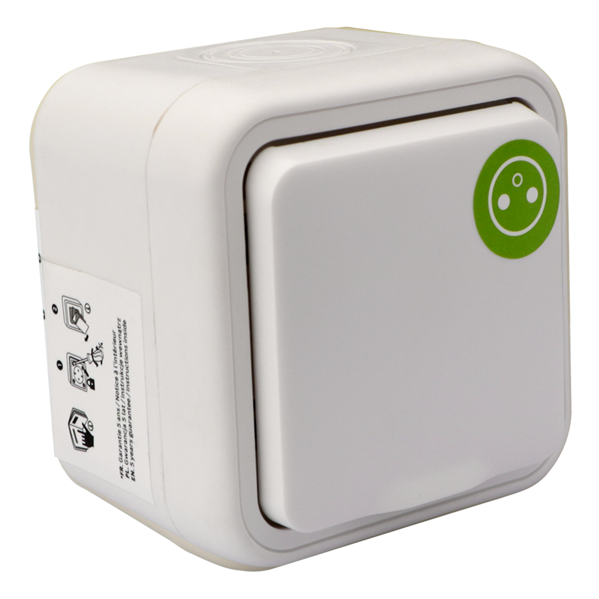 Prise avec terre étanche complet Trail, LEXMAN blanc - 8