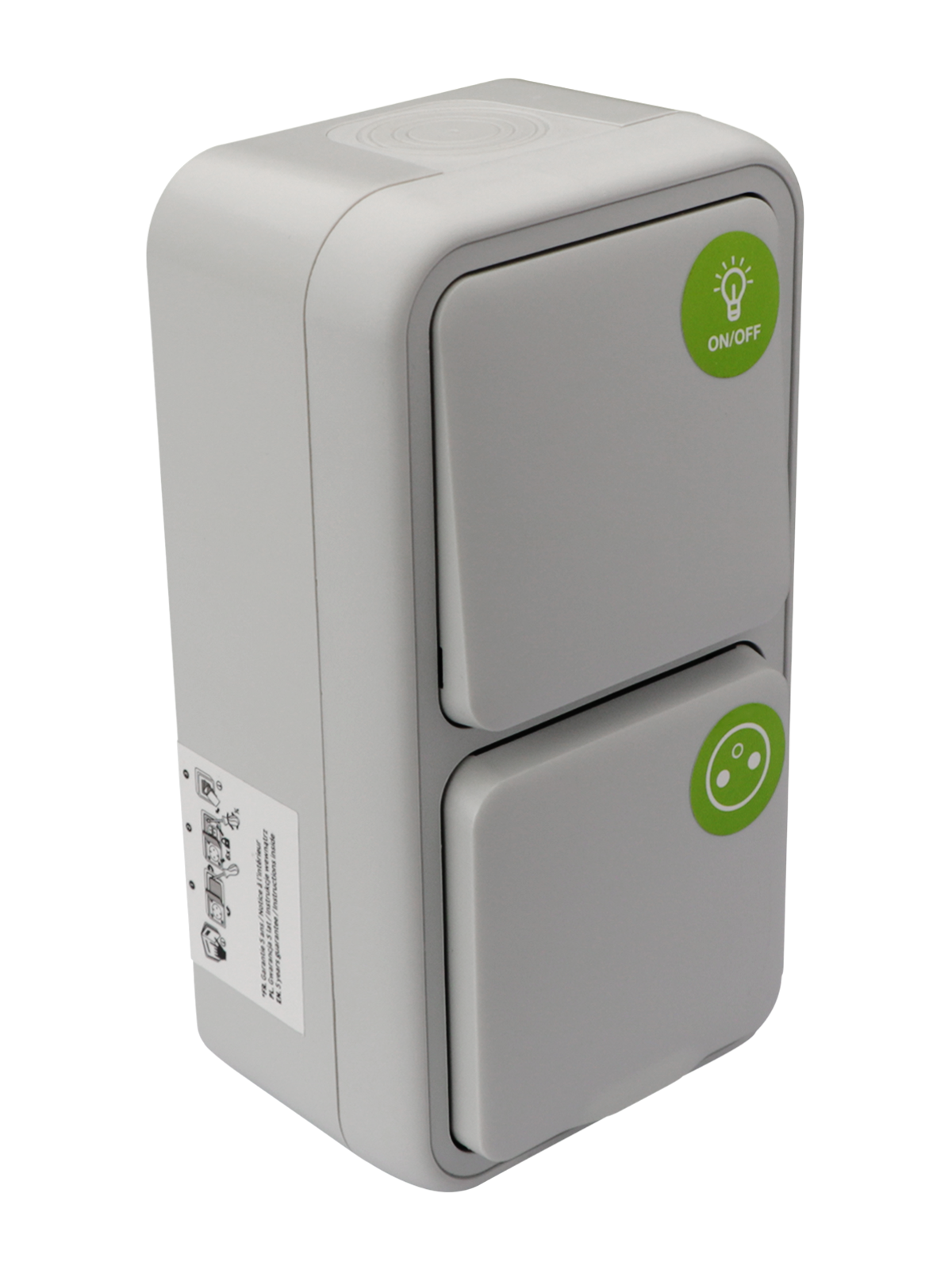 Prise et interrupteur, LEXMAN Trail, gris - 6