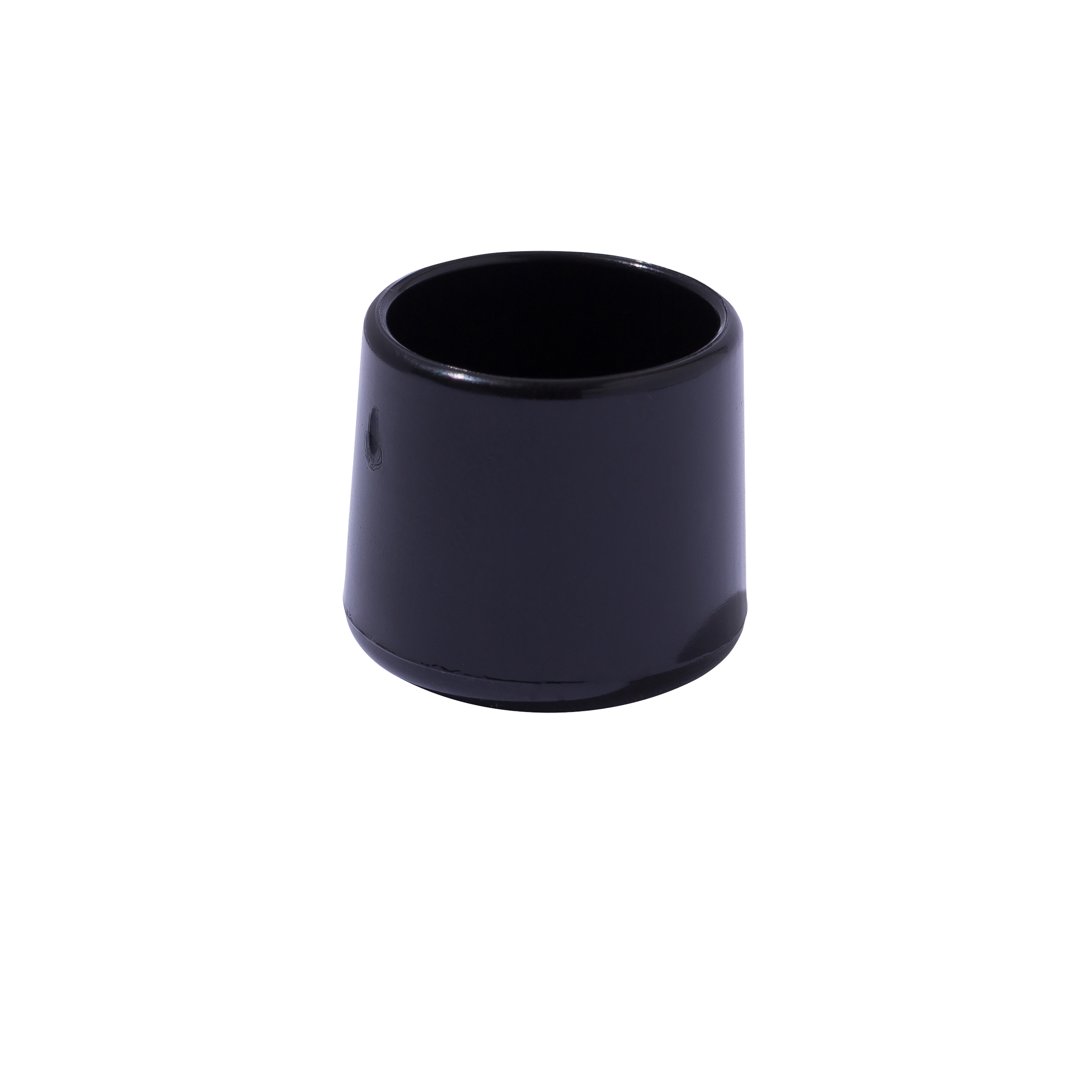 4 contera redondas standers de pvc negro de ø 20 mm