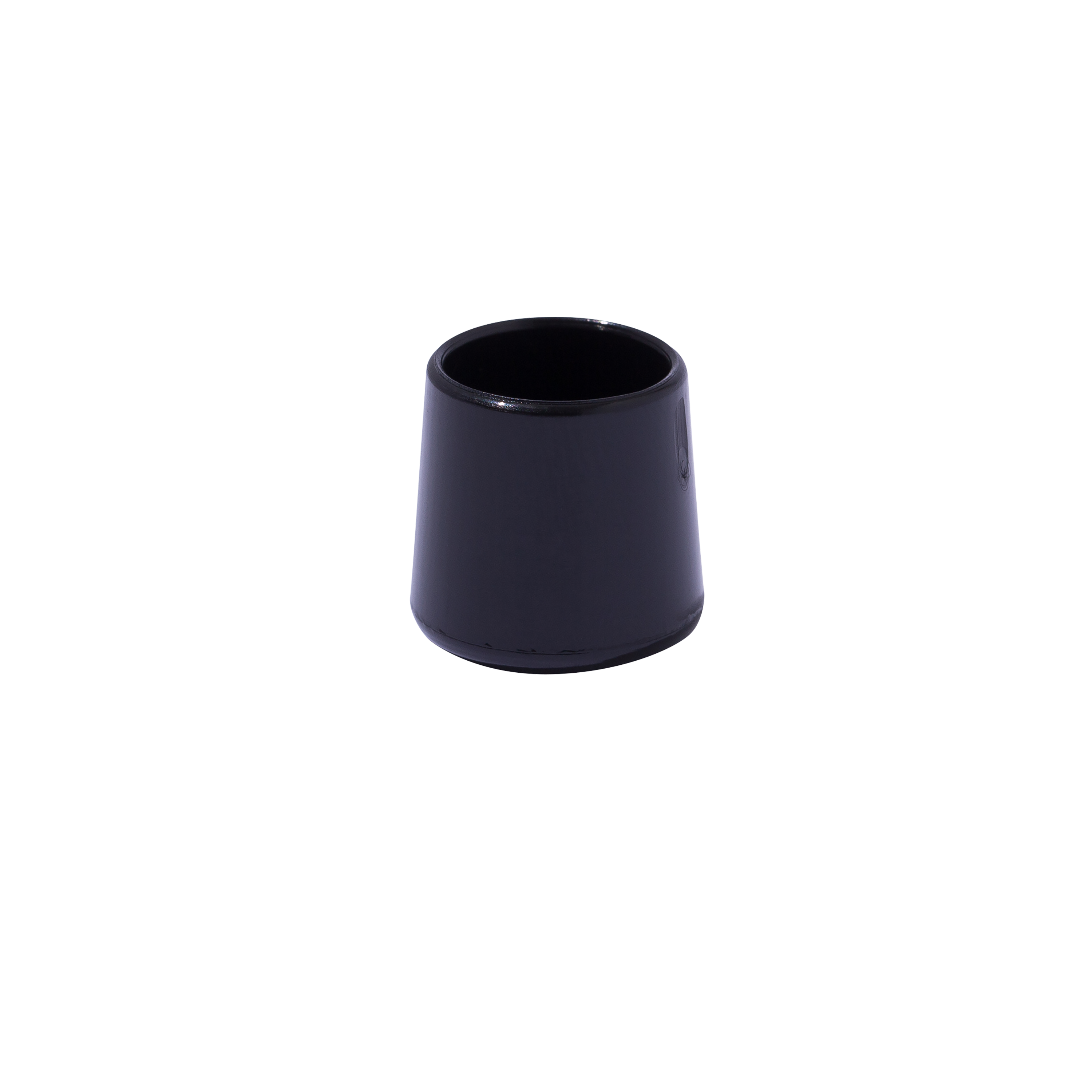 Lot de 4 embouts de meuble rond pvc noir, Diam.14 mm H.18 mm - 4