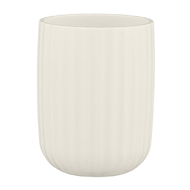 Bicchiere da bagno porta spazzolini Agropoli in PVC crema
