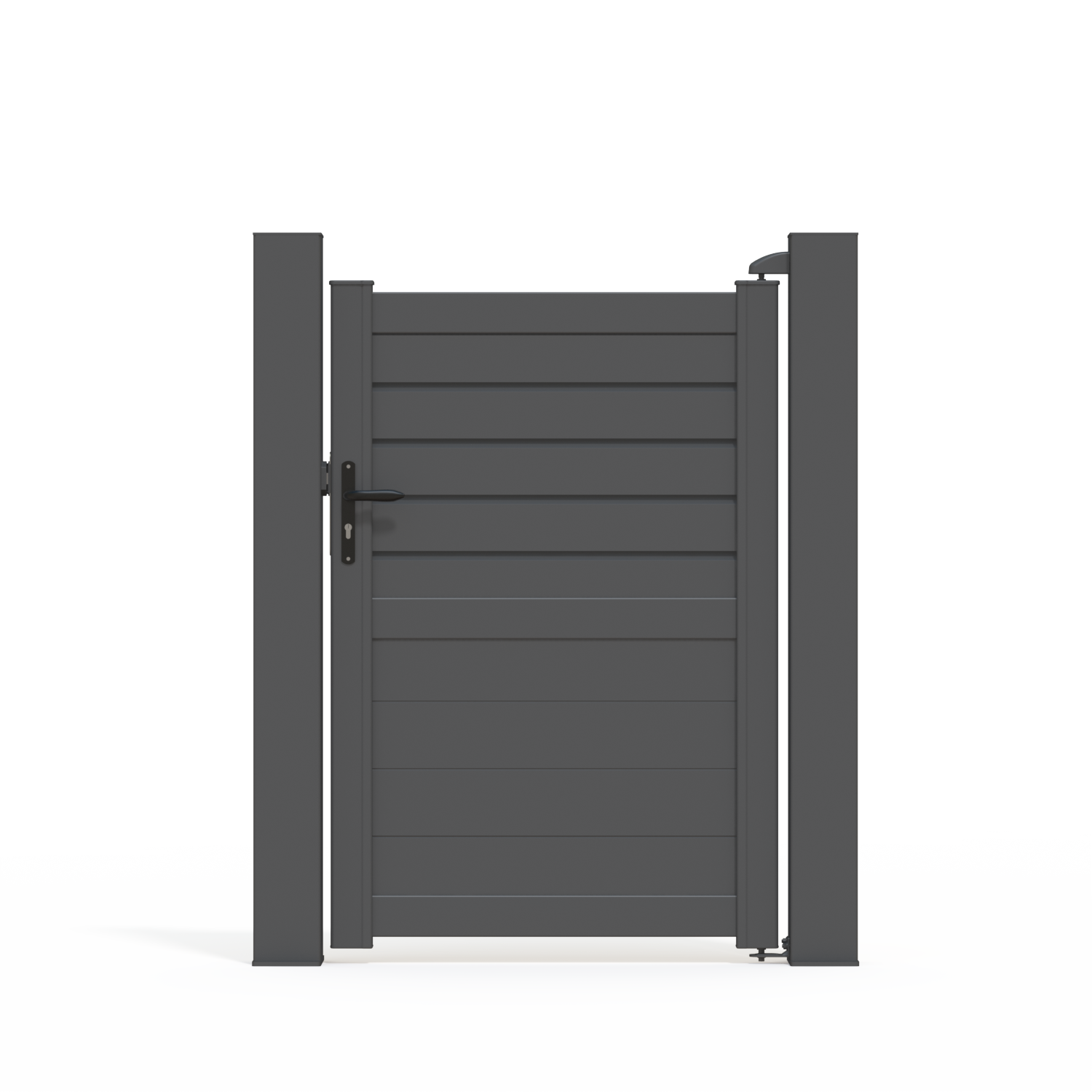 Portillon battant aluminium Carnac noir sablé Klos up!, l.99 x H.148.3 cm - 2