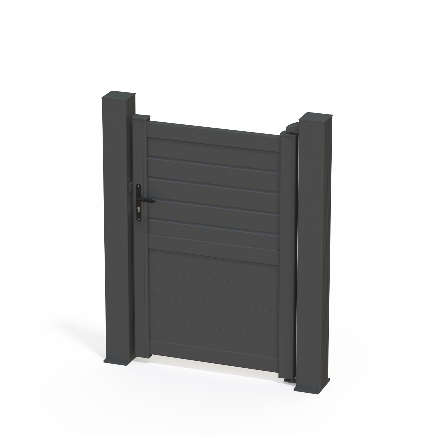 Portillon battant aluminium Carnac noir sablé Klos up!, l.99 x H.148.3 cm - 3