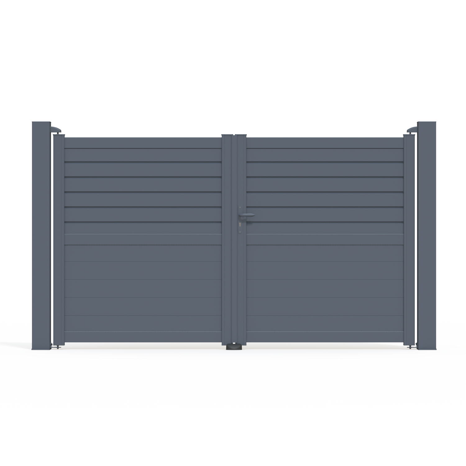 Portail battant aluminium Carnac gris zinc Klos up!, l.299 x H.175.8 cm - 3