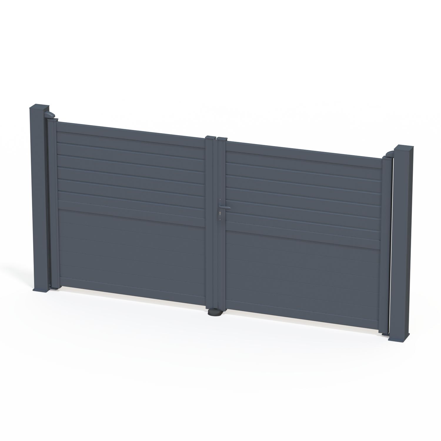 Portail battant aluminium Carnac gris zinc Klos up!, l.350 x H.175.8 cm - 3