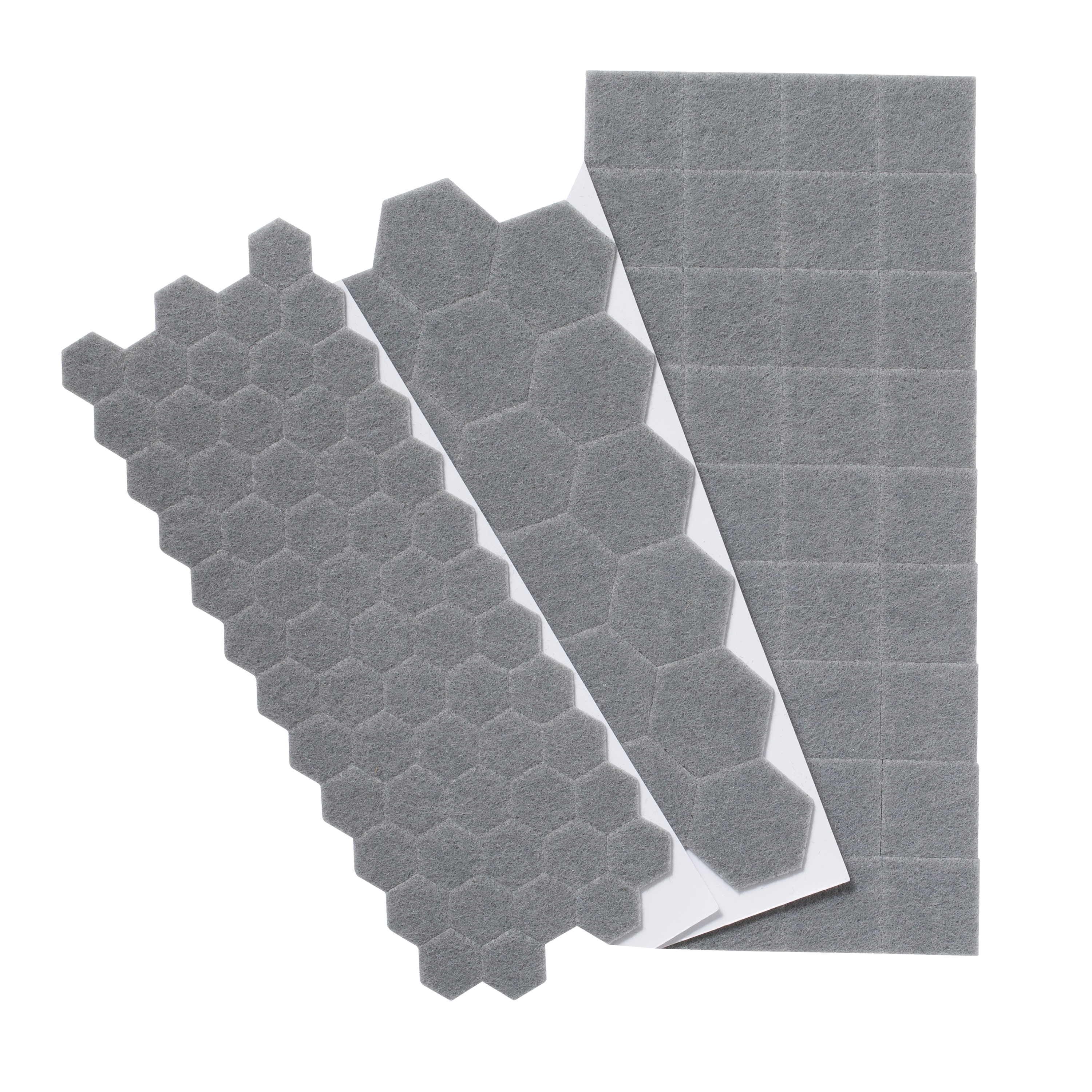 120 fieltro adhesivos en color gris