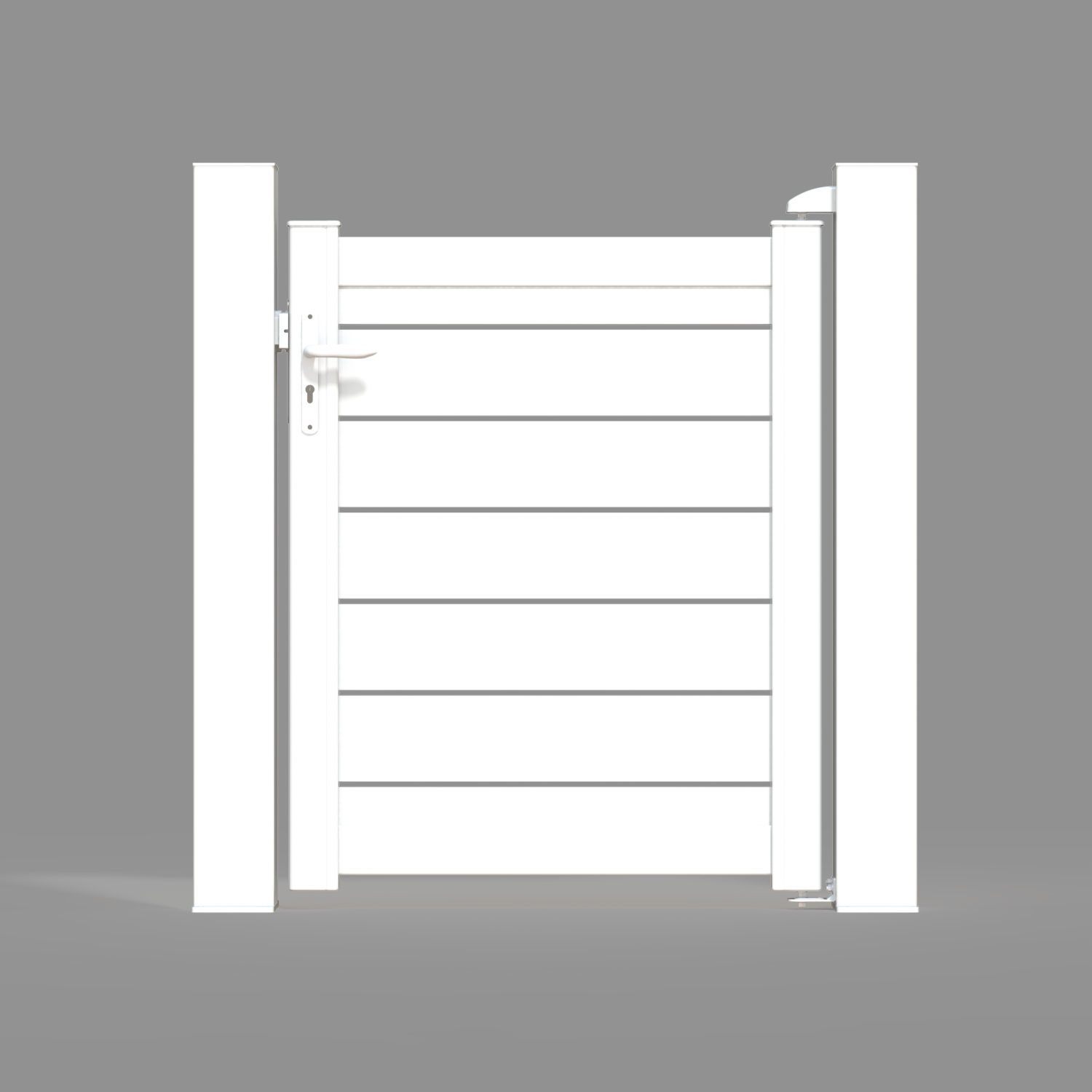 Portillon battant aluminium Bono blanc, Klos up! l.99 x H.124.5 cm - 4