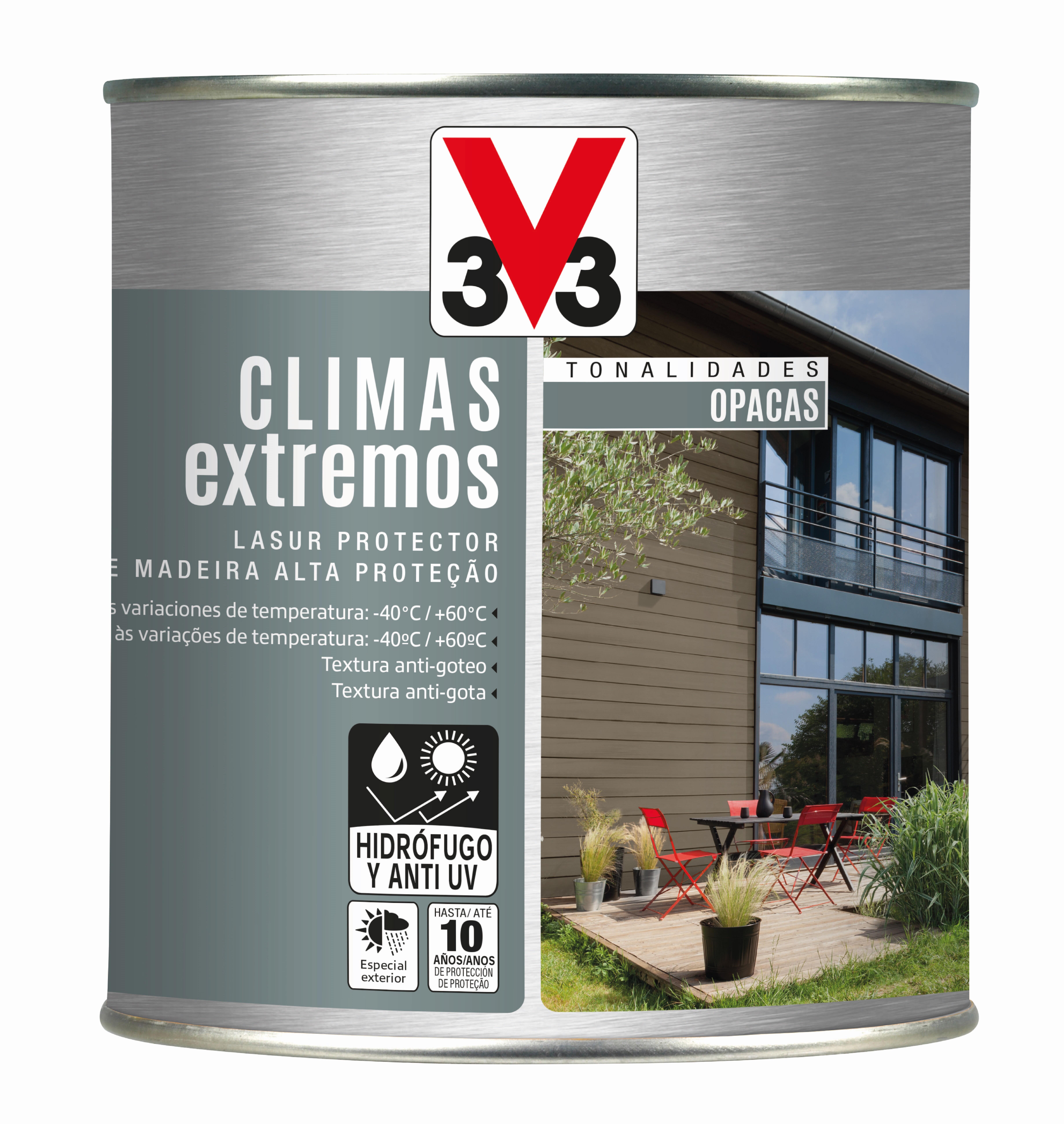Protector exterior opaco climas extremos v33 satinado 750ml regaliz